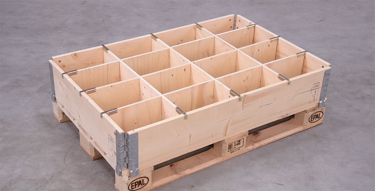 Pallkrageavdelare Slotted plywood pallet collar dividers – 16 compartments - image 3