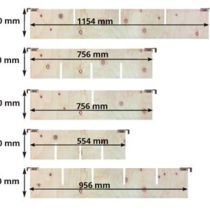 Pallet collar divider PE2 Three slots, 756 x 190 mm, wood - Image 3