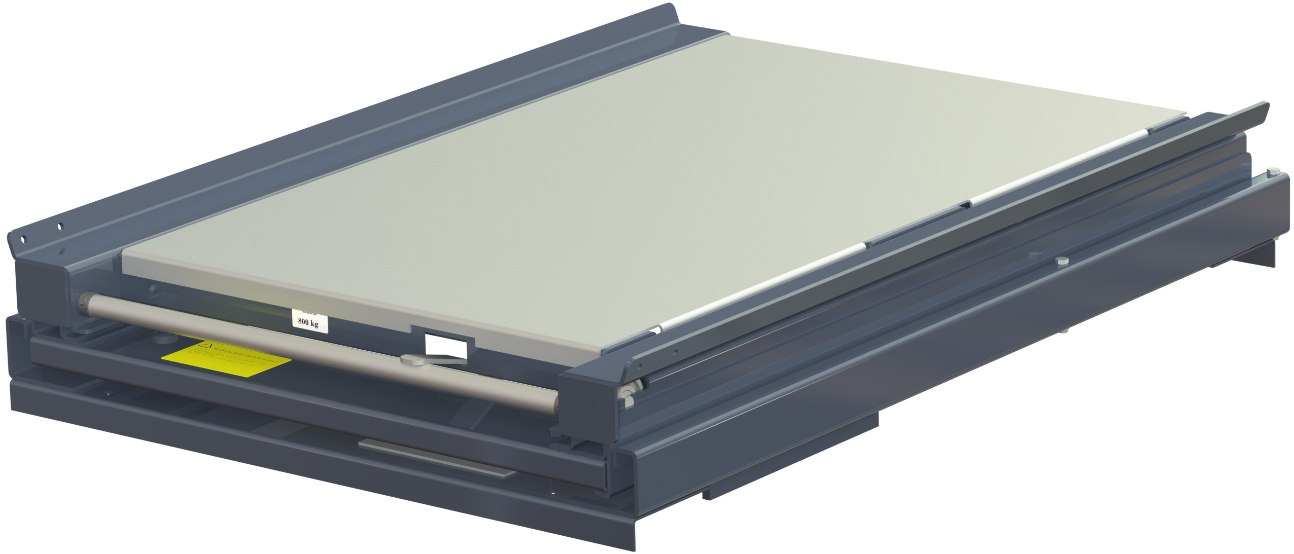 Iläggsplåt balkmonterad utdragsenhet  800 kg 3 mm. Uppvikt kant bak och fram - image 2