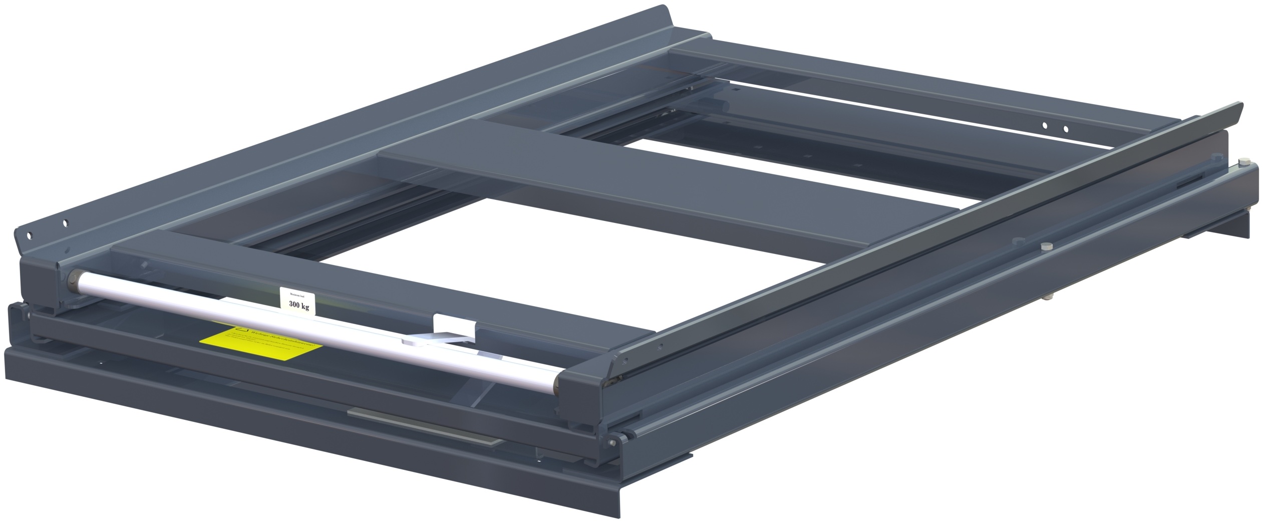 11 301 1 2 Balkmonterad utdragsenhet för eur-pall med 100% utdragskapacitet, 300 kg lastkapacitet, b=830 d=1200 - image 2