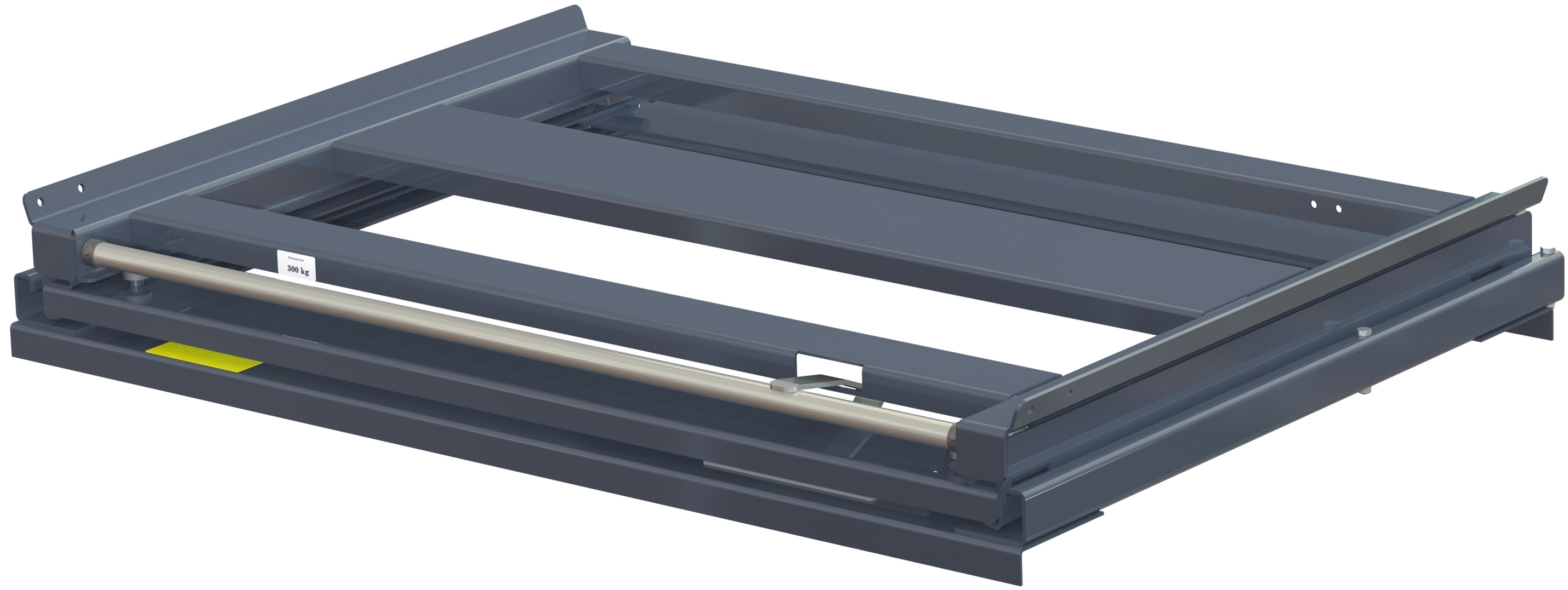 Pull-out unit for pallet rack with 100% extension ,300 kg load capacity, front-loaded, long-side handled eur-pallet - image 2