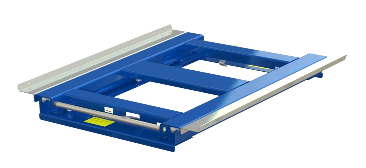 Pull-out unit for pallet rack with 70% extension, 800 kg load capacity, front-loaded, 2-way, short-side handled eur-pallet - image 2