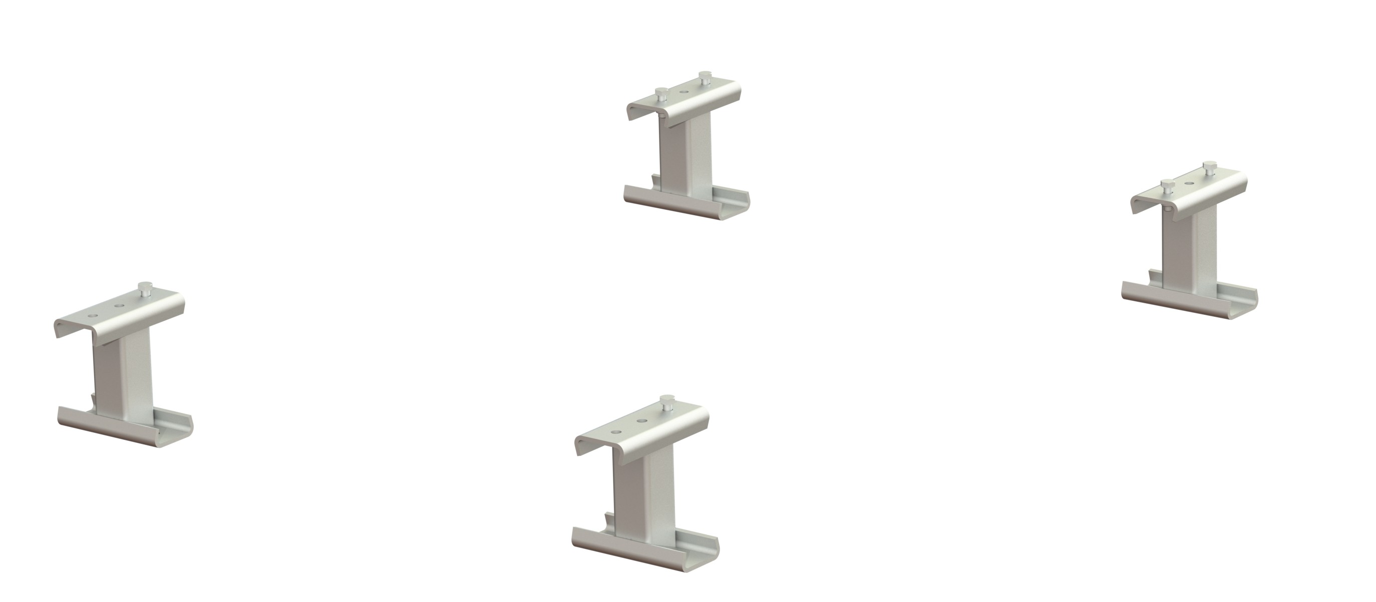 Fotsats balkmonterad utdragsenhet, h=150 mm 1000 kg för balkmodeller - image 2