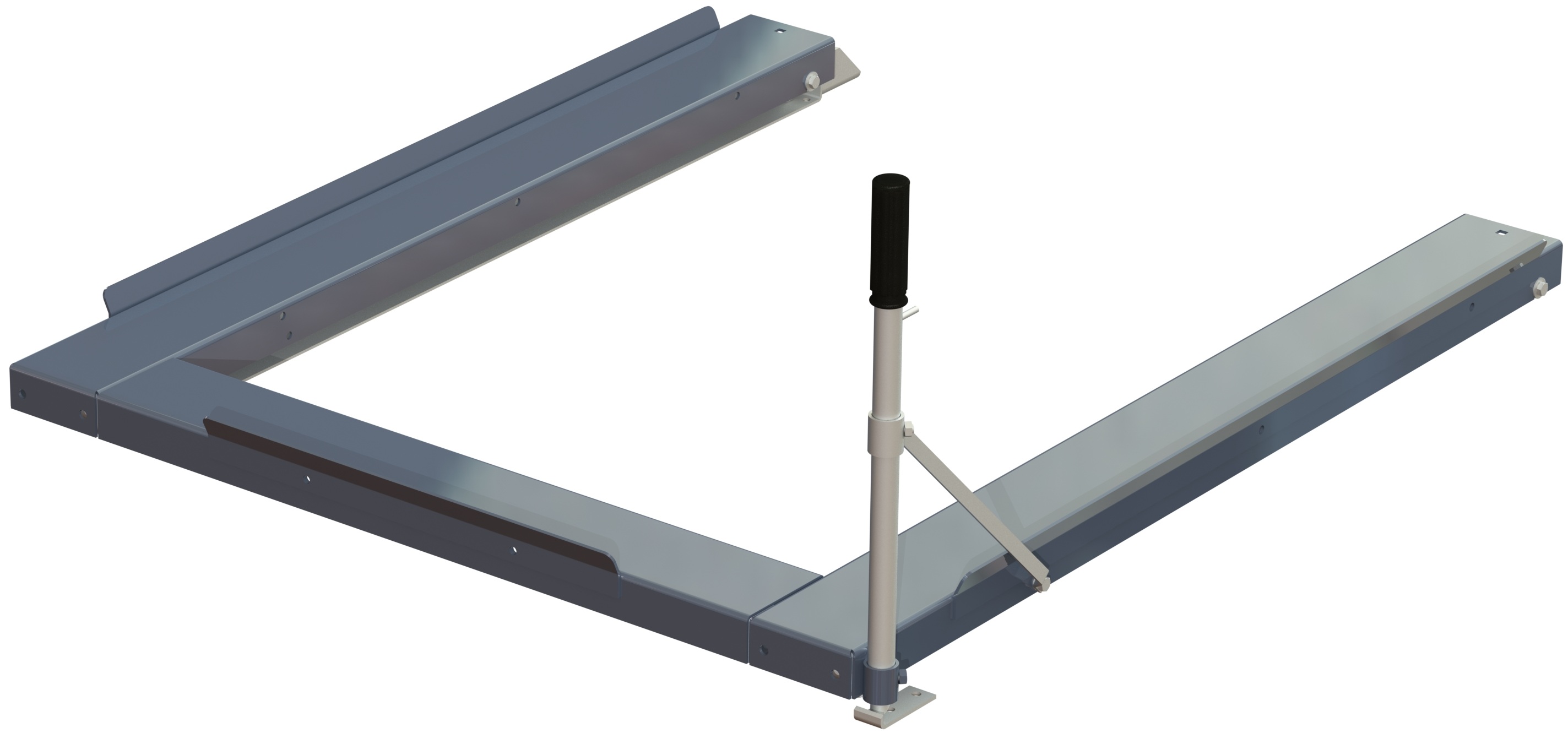 Golvmonterad utdragsenhet, 1000 kg, baklastad, fin-pall med kortsideshandtag - image 2