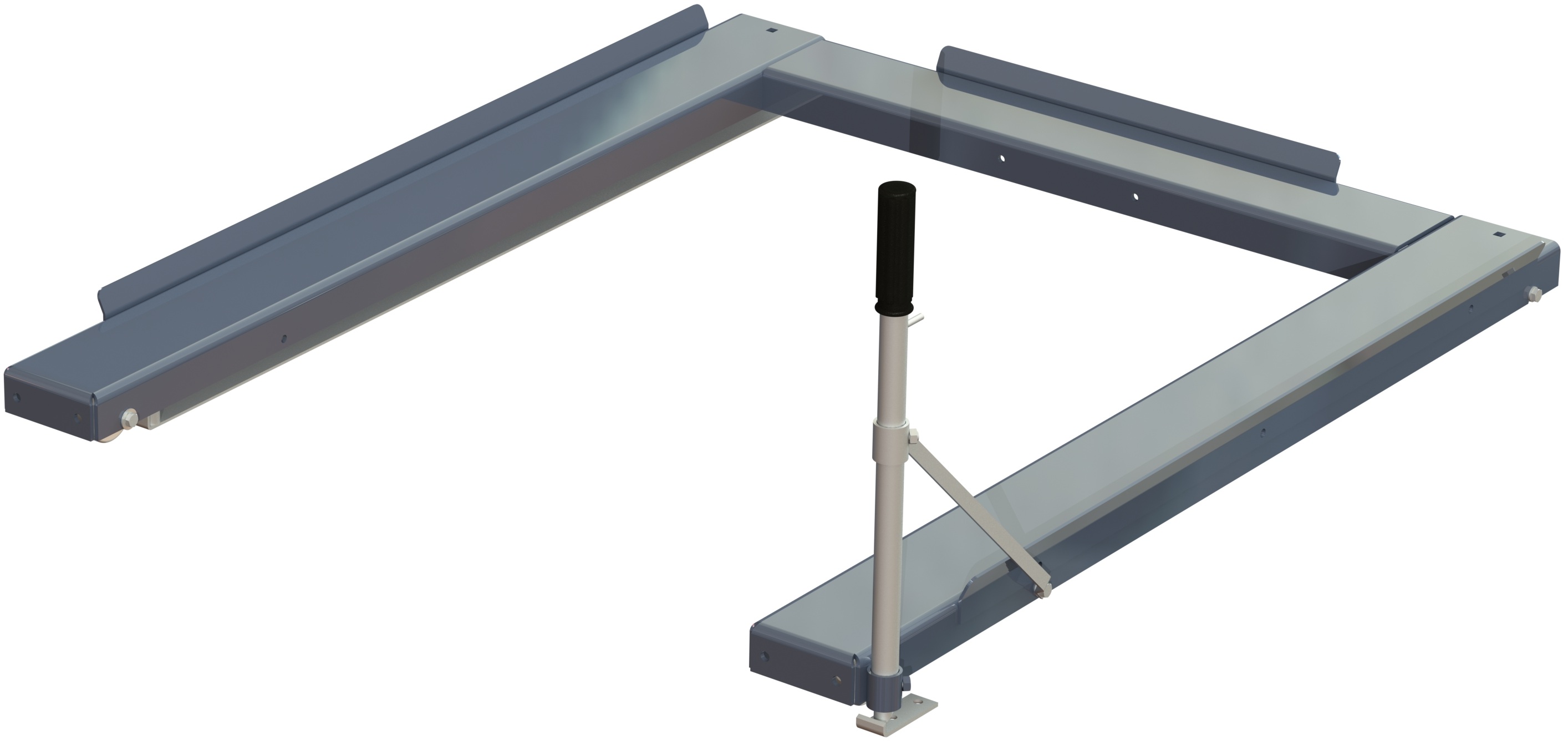 Golvmonterad utdragsenhet, 1200 kg, frontmatad, fin-pall med kortsideshantering - image 2