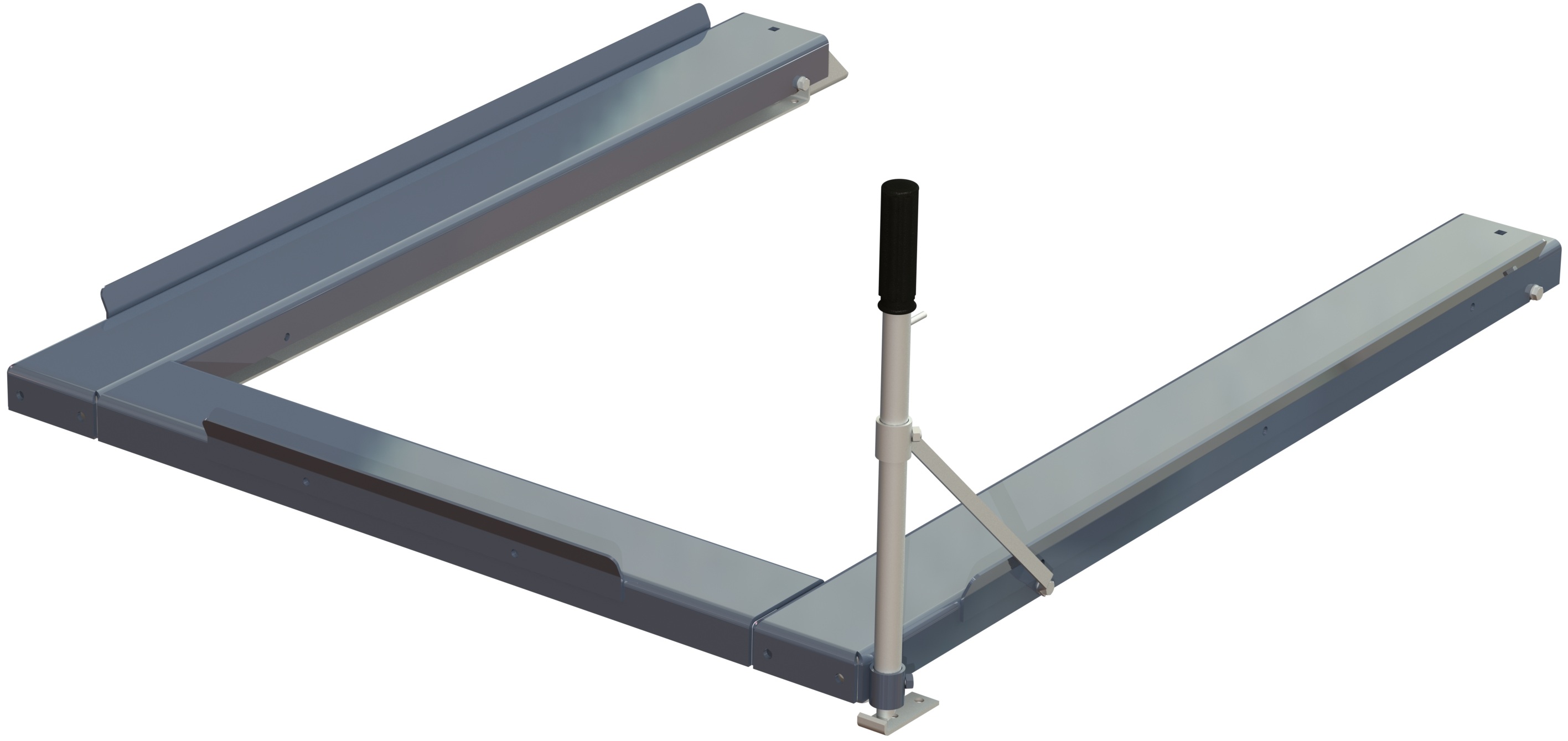 Golvmonterad utdragsenhet, 1200 kg, baklastad, fin-pall med kortsideshandtag - image 2