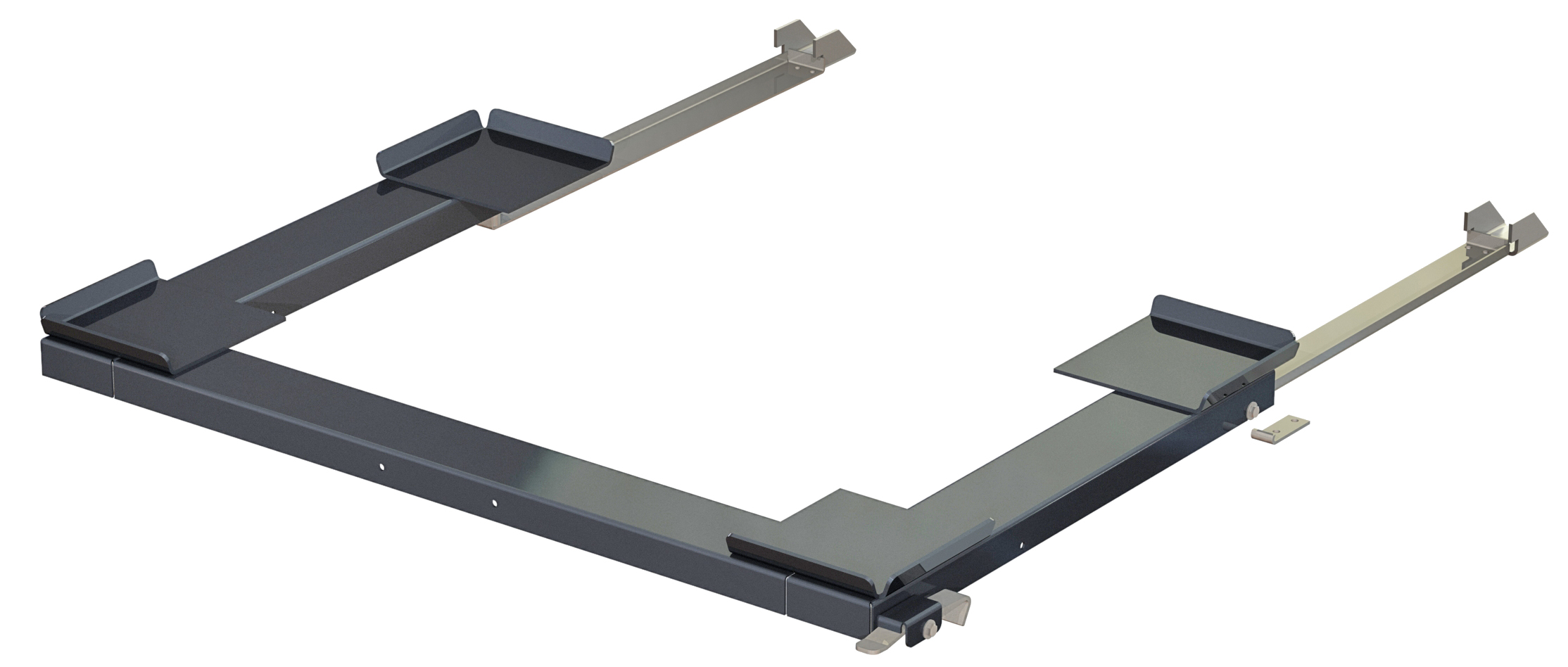 Floor-mounted pull-out unit, 1200 kg, long-side handled, rear-loaded, for wire mesh containers - image 2