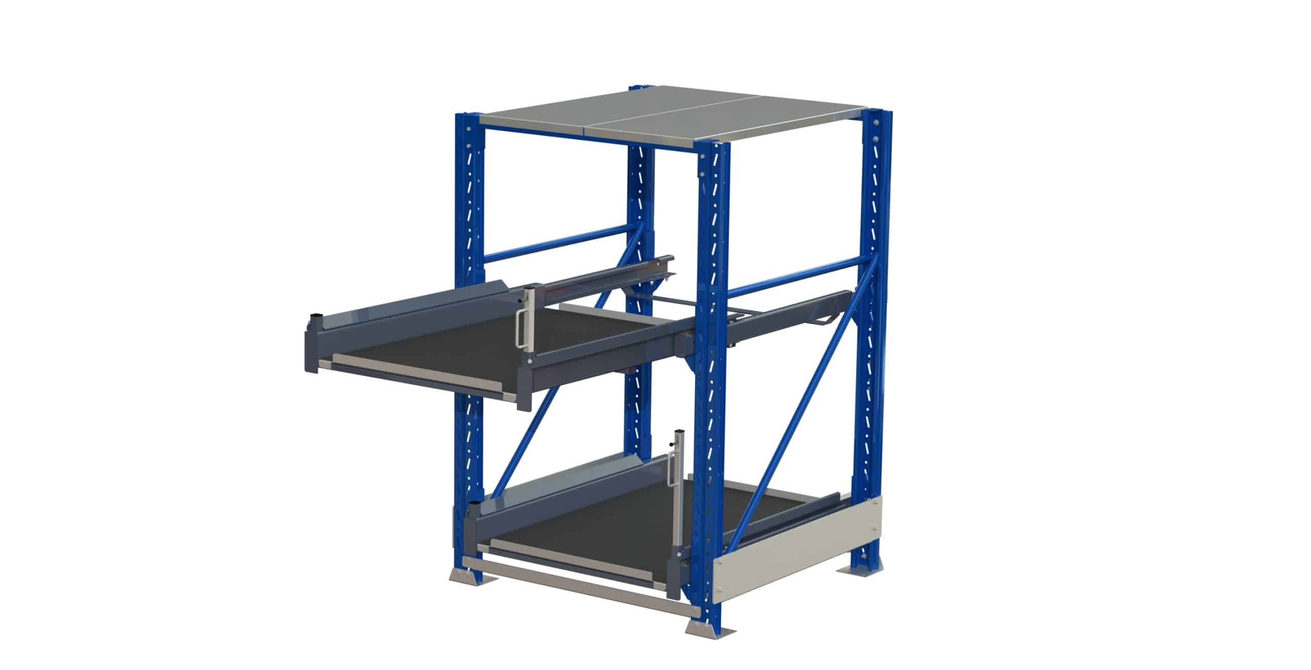 Tsu - tool storage unit, 2 pull-out units, 600 kg, 70% extension, with shelf lock - image 2 Tsu - tool storage unit, 2 pull-out units, 600 kg, 70% extension, with shelf lock - image 2