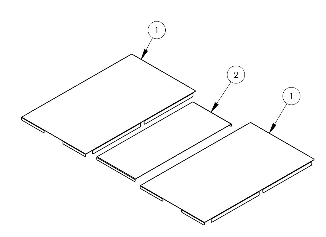 Steel shelf panel for 27 421-1 - image 2
