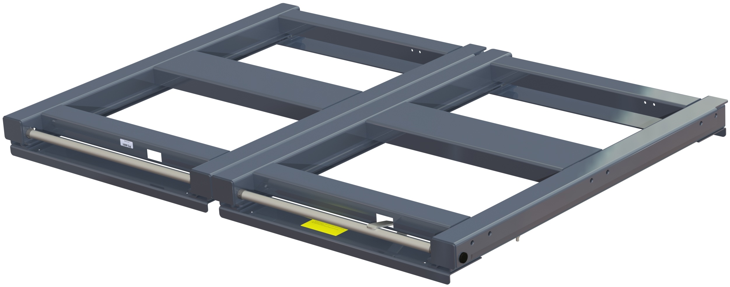 Bred utdragsenhet för skiv- & plåtmaterial  1600 kg 70% 1700x1200 balkmonterad - image 2