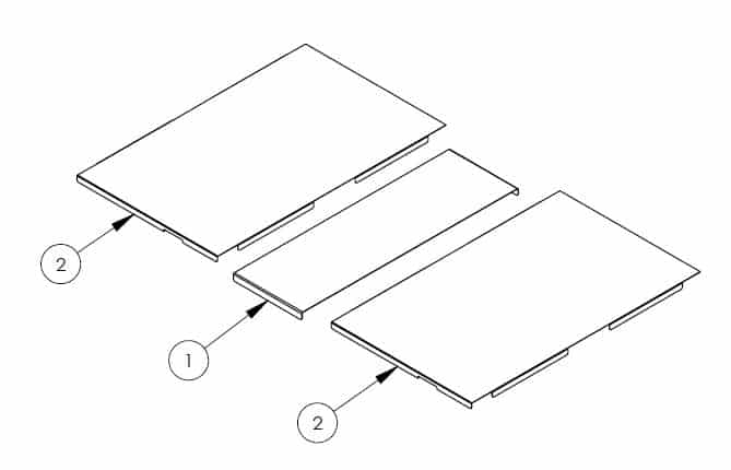 27 180 21 0 layout drawing Steel shelf panel to linked pull-out units 1600kg 70/100% w=2100 - image 2