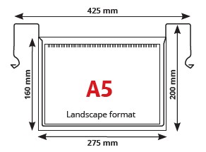 5901005 layout A5 landscape document holder with wire hanger and flap - image 2