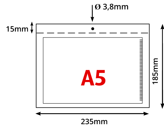5901022 A5 landscape document holder with magnetic strip - image 2