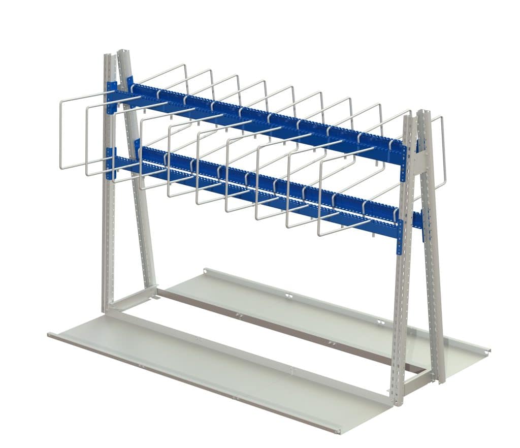 Loop storage rack, Lodur Standard, double-sided start section, W=2700 ...