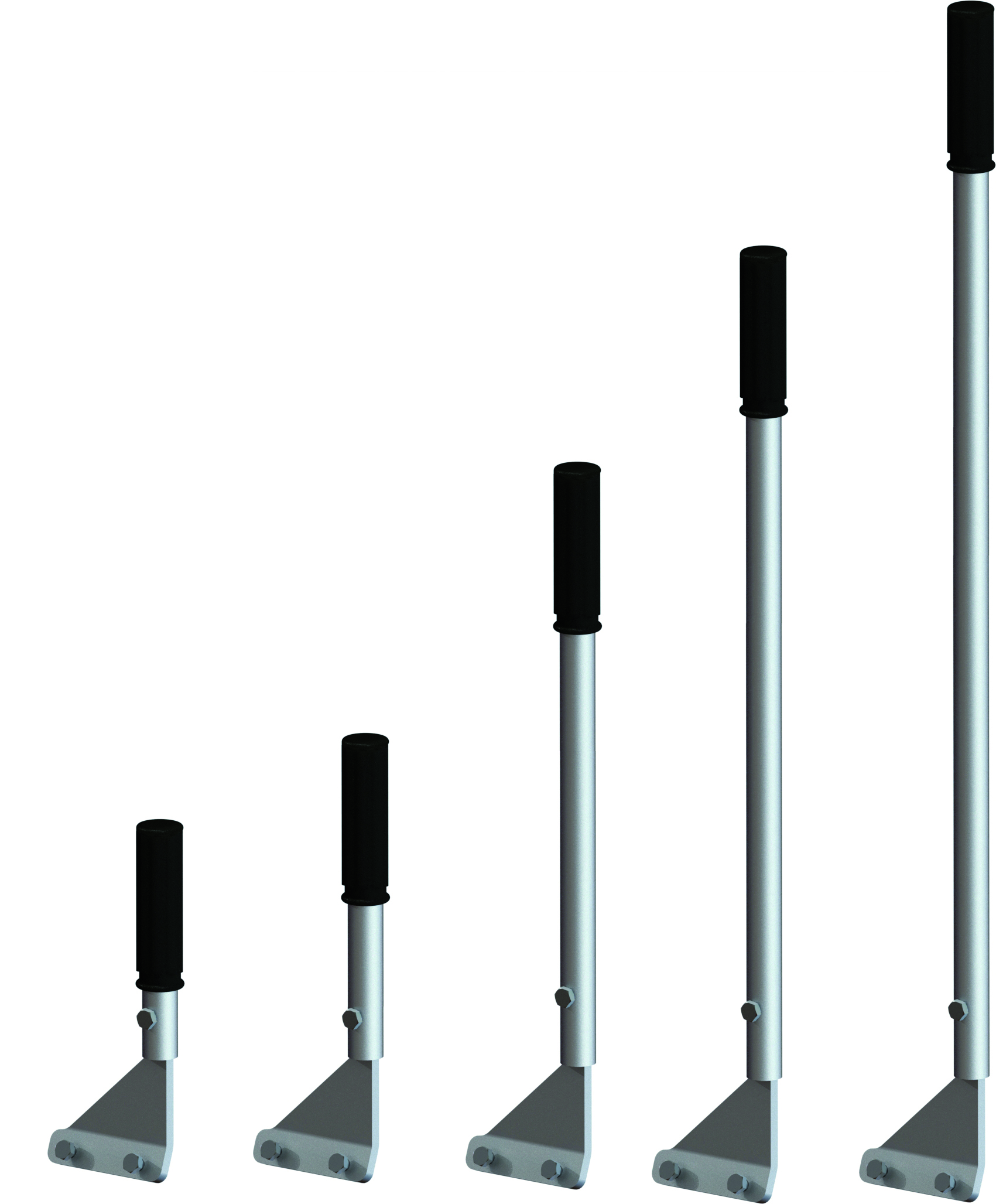 Standard side handle for beam-mounted unit, 330 mm height, left