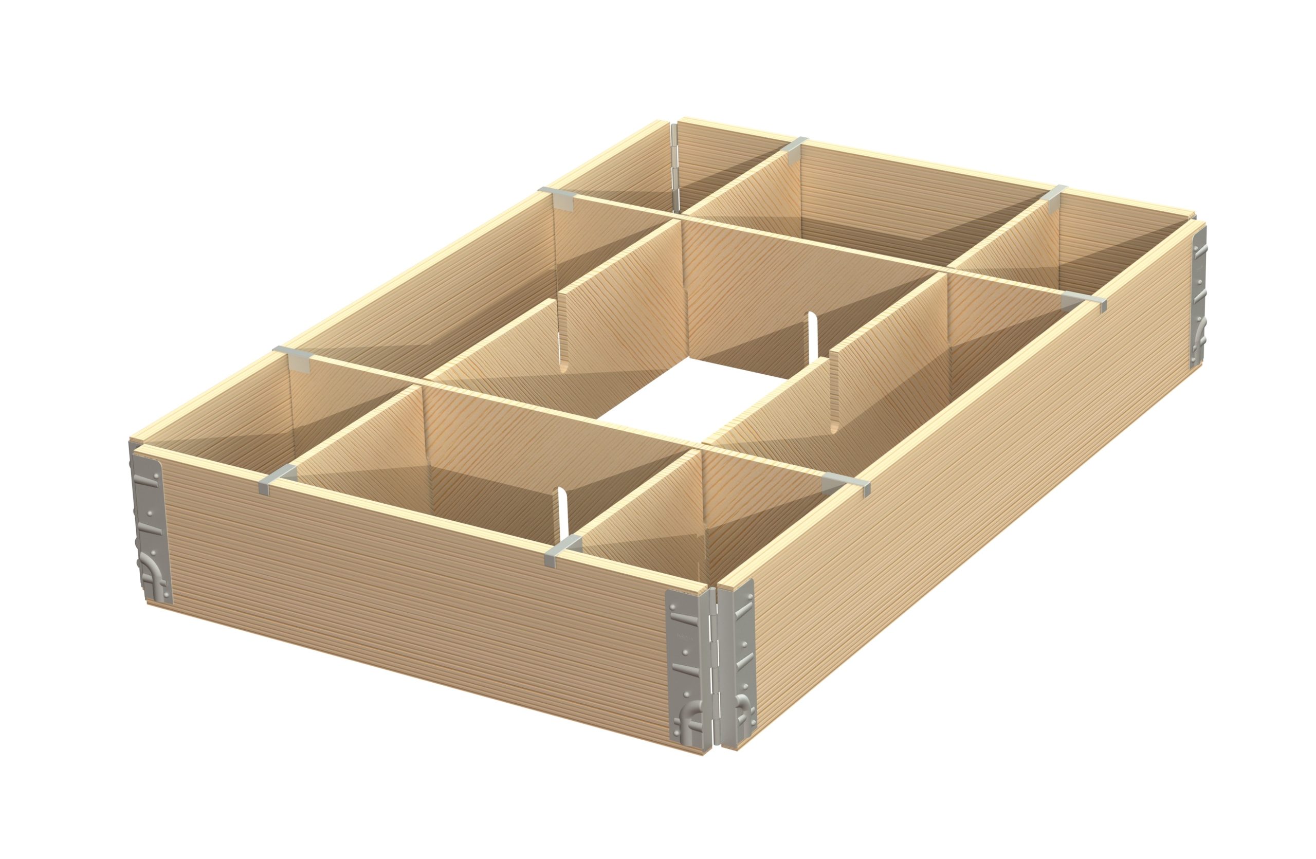 Shelf frame of wood & dividers gives 8 compartments - image 2 Shelf frame of wood & dividers gives 8 compartments - image 2