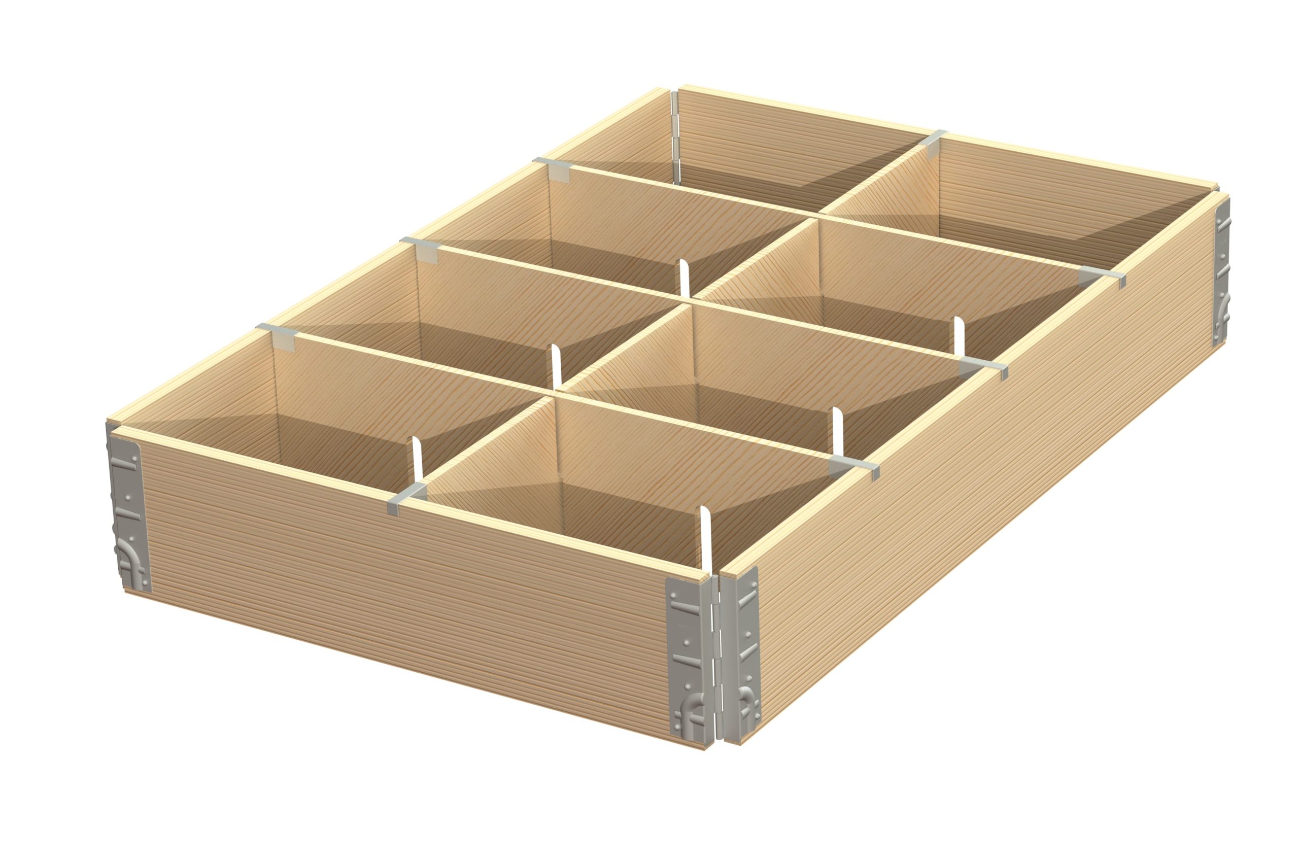 Shelf frame of wood & dividers gives 8 compartments Shelf frame of wood & dividers gives 8 compartments