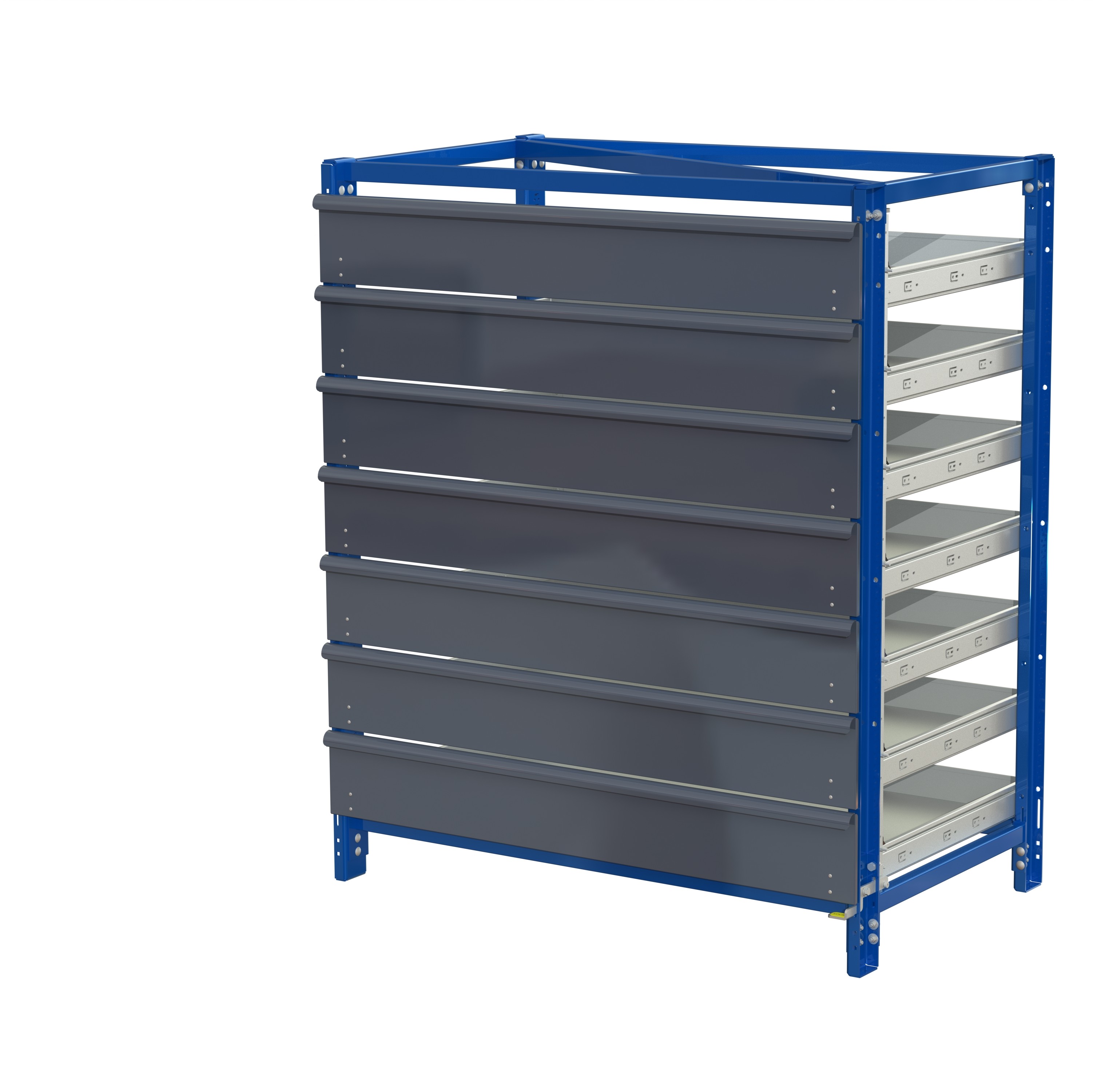 Industribyrå light, långsideshanterad, 100% utdrag, 75 kg, 7 hyllor - image 2