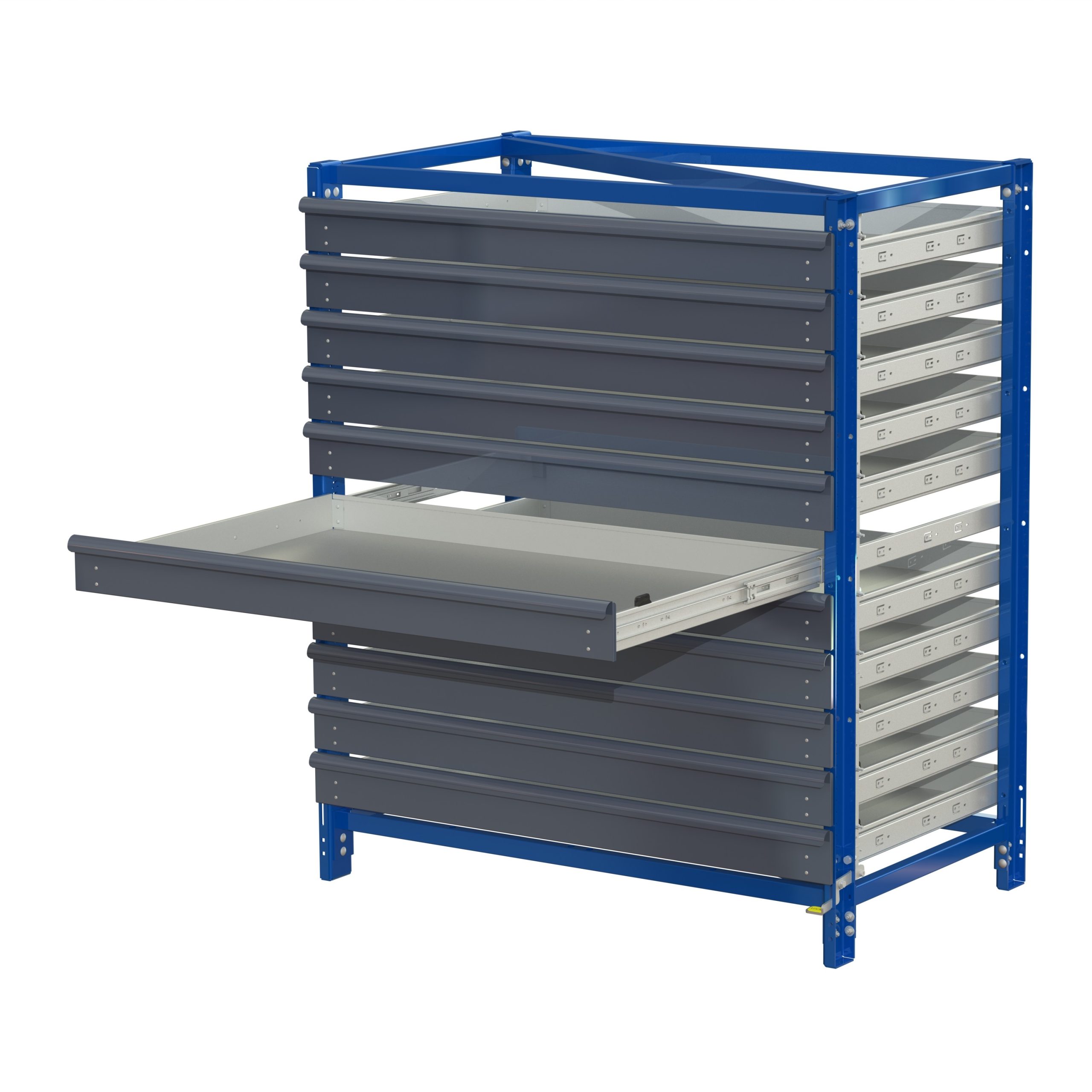 Csu light, long-side handled, 100% extension, 75 kg, 11 shelves