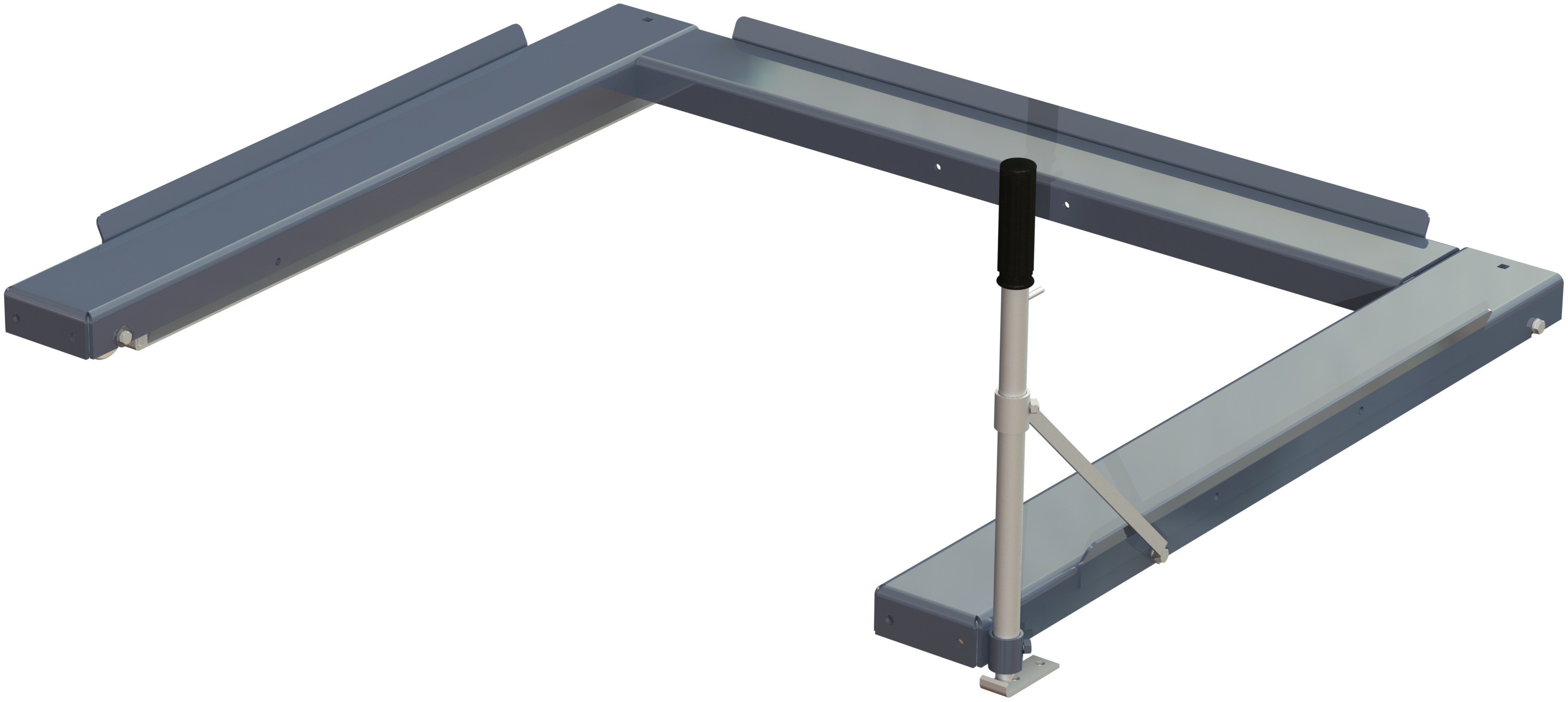 Golvmonterad utdragsenhet, 1200 kg, frontmatad, fin-pall med långsideshantering - image 2