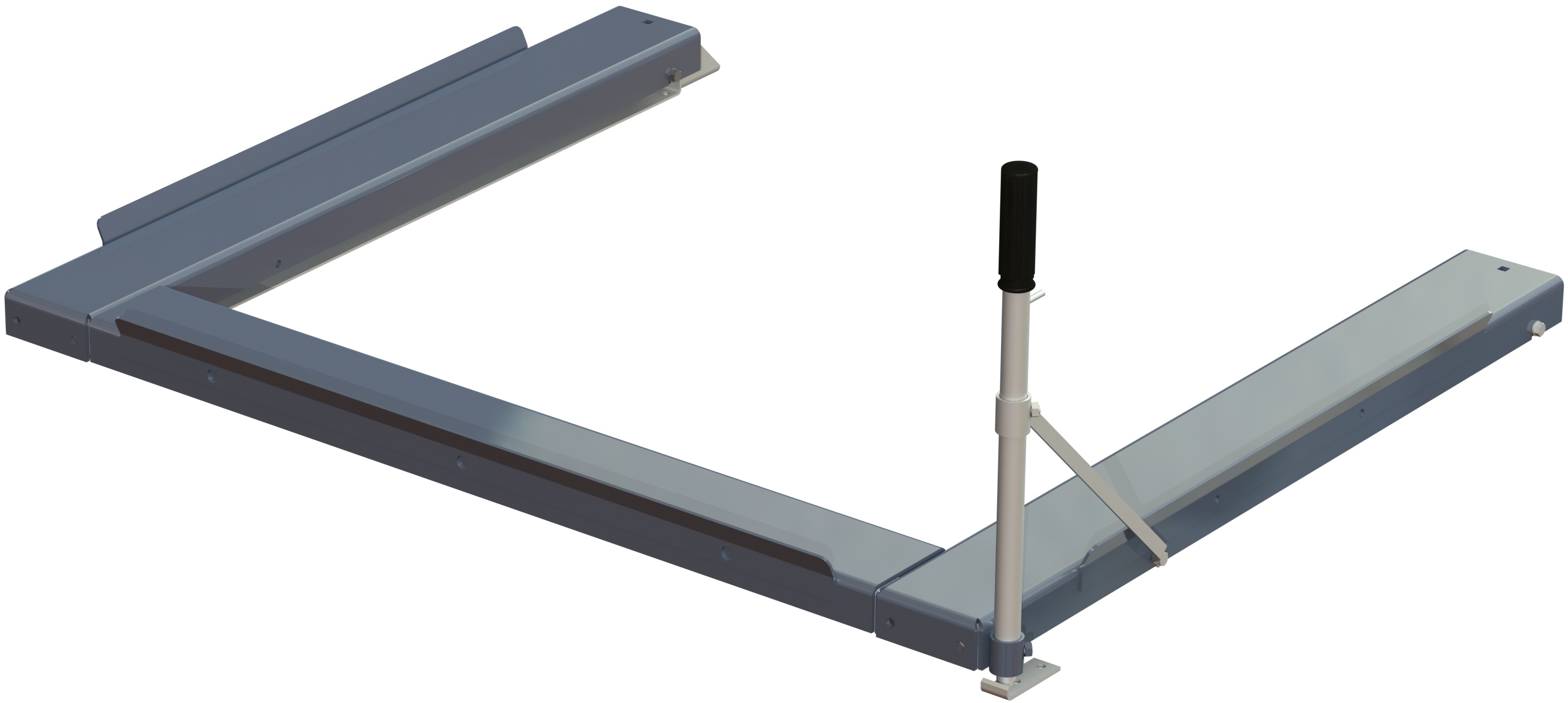 Golvmonterad utdragsenhet, 1200 kg, baklastad, fin-pall med långsideshantering - image 2