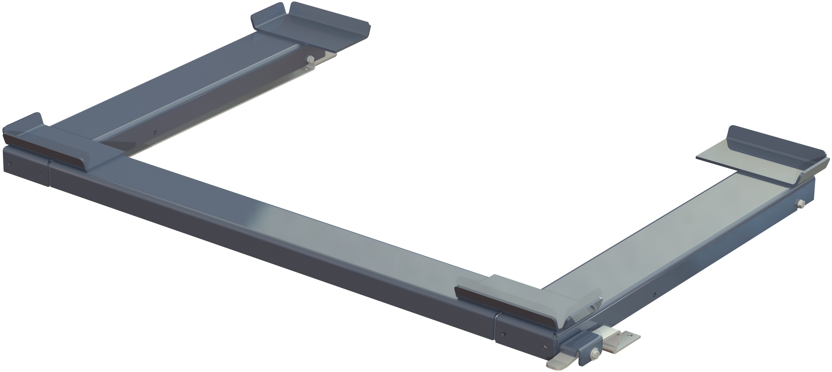 Golvmonterad utdragsenhet, 1200 kg, långsideshanterad, baklastad, för nätcontainer - image 2
