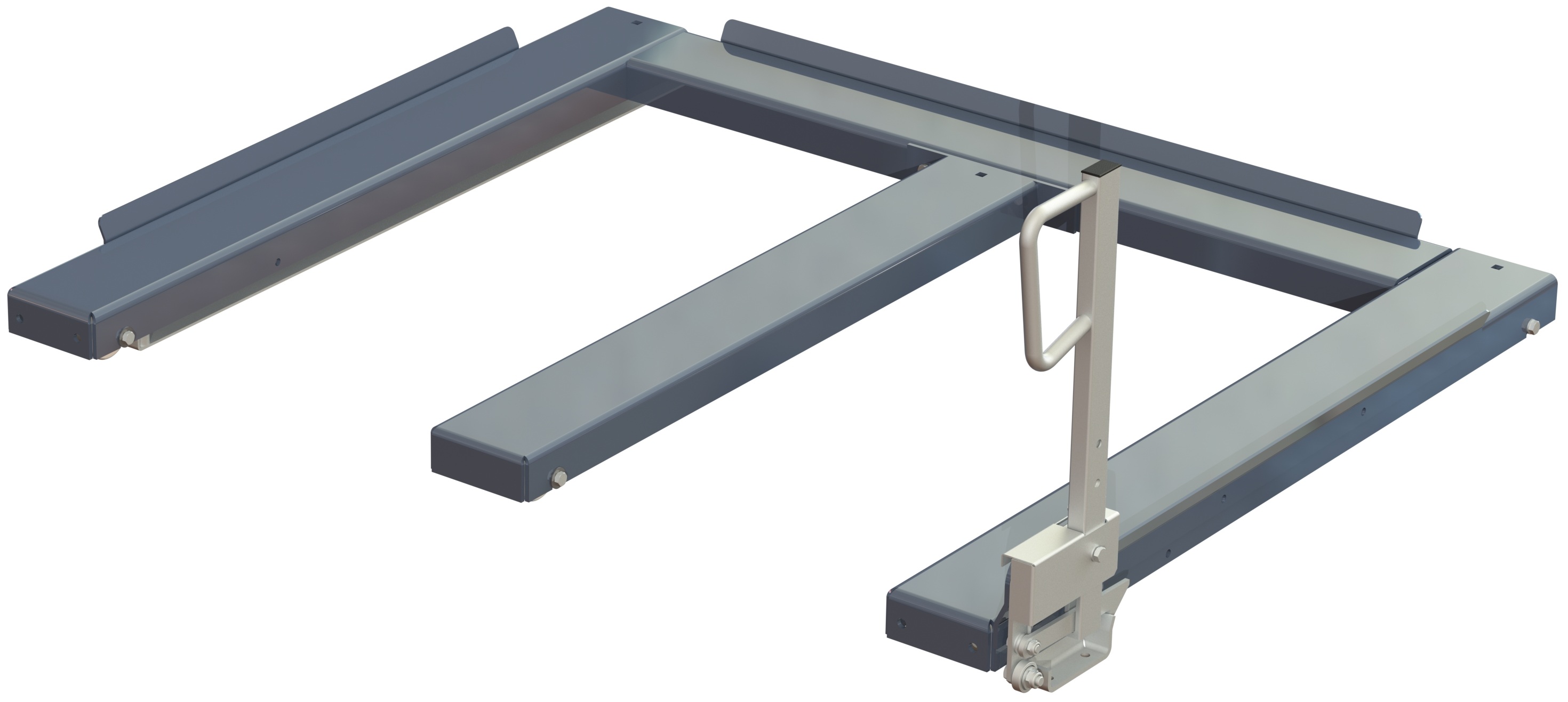 Golvmonterad utdragsenhet, 1500 kg, frontmatad, fin-pall med långsideshantering - image 2