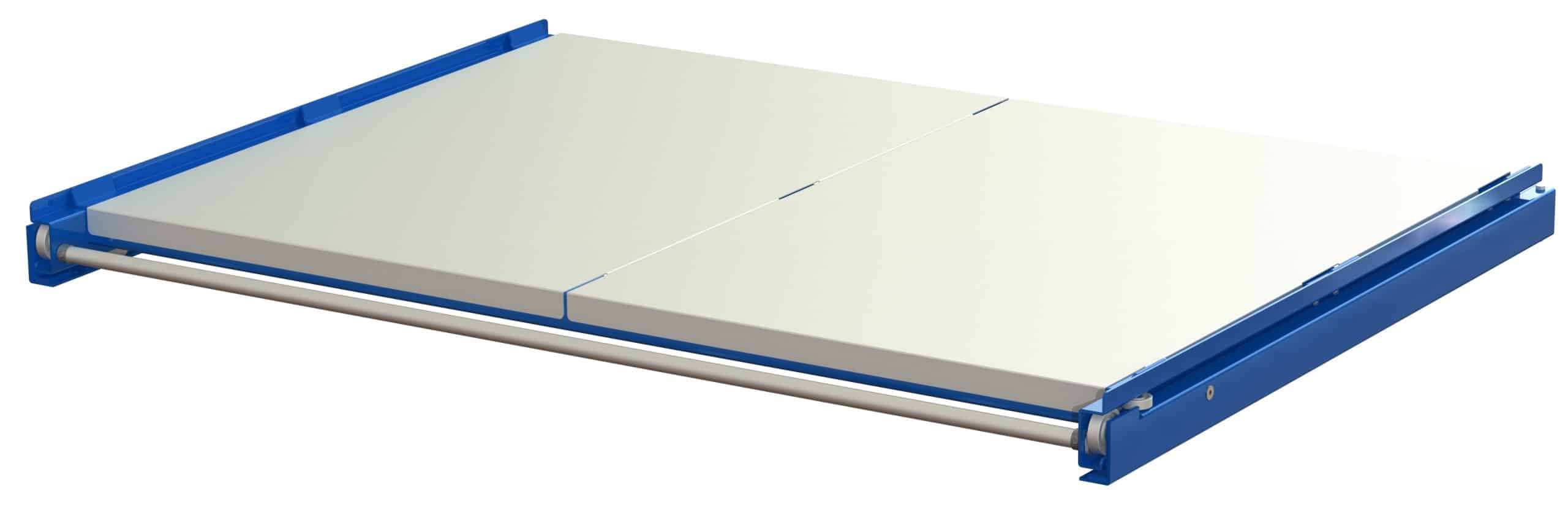 Steel shelf panel to upright-mounted pull-out units 600kg 70% w=1800 - image 2