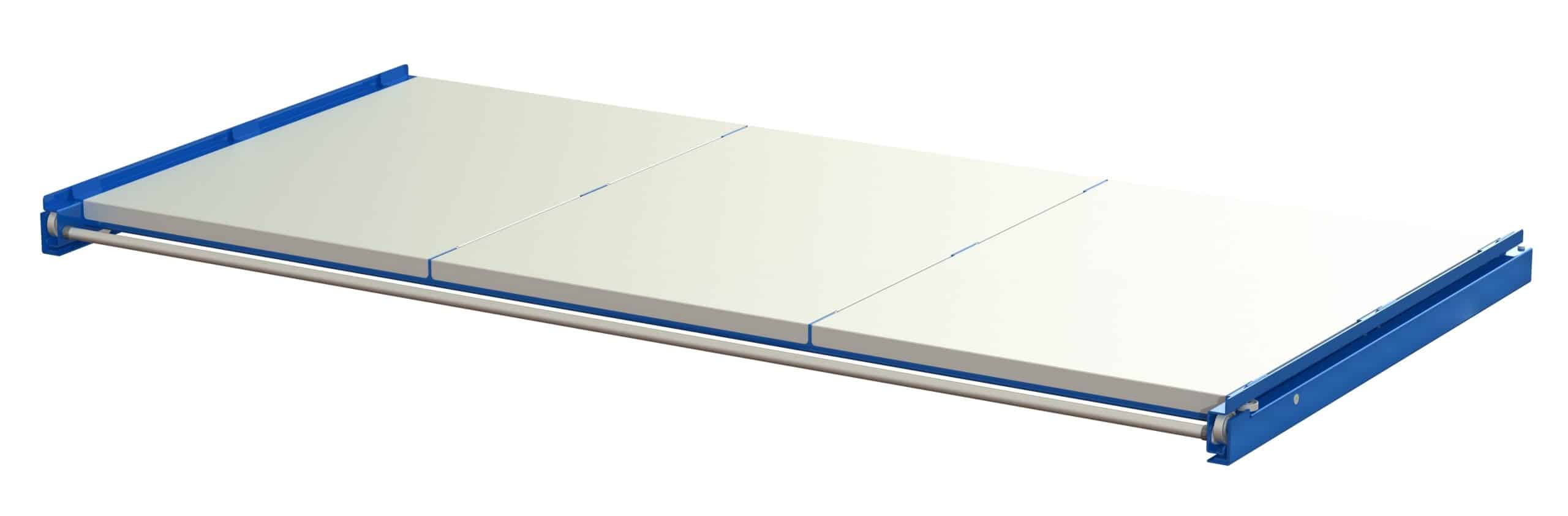 Steel shelf panel to upright-mounted pull-out units 600kg 70% w=2700 - image 2