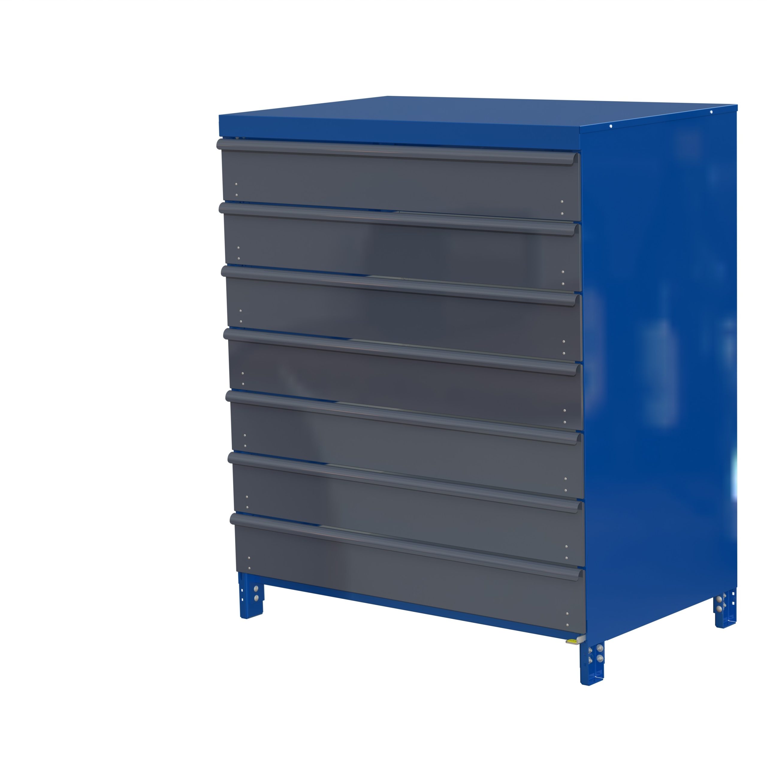 22 7507 2 with cladding scaled Csu light, long-side handled, 100% extension, 75 kg, 7 shelves, with steel cladding - image 2