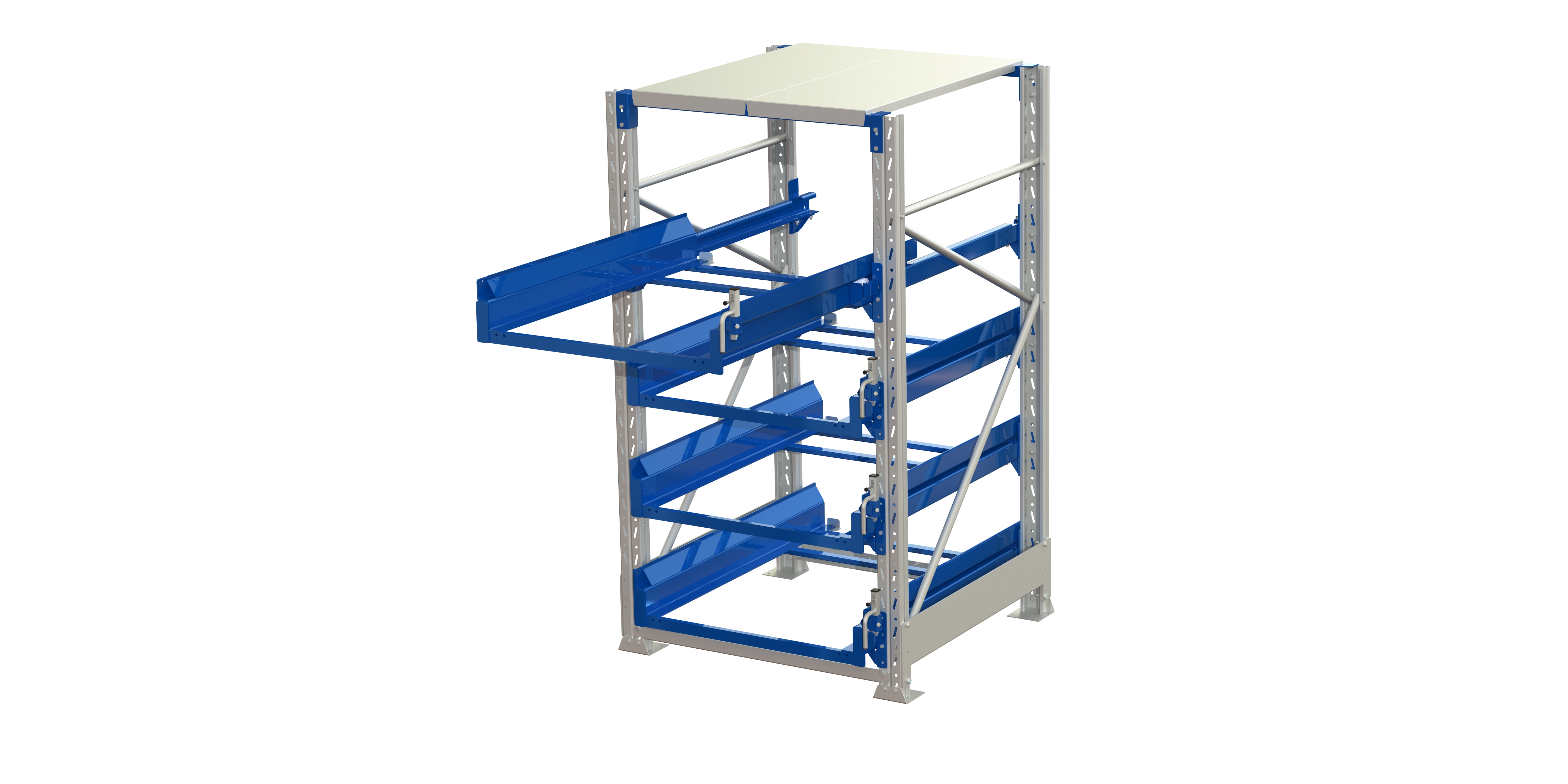 Pallet storage unit, (psu), 600kg 70%, 4 shelves