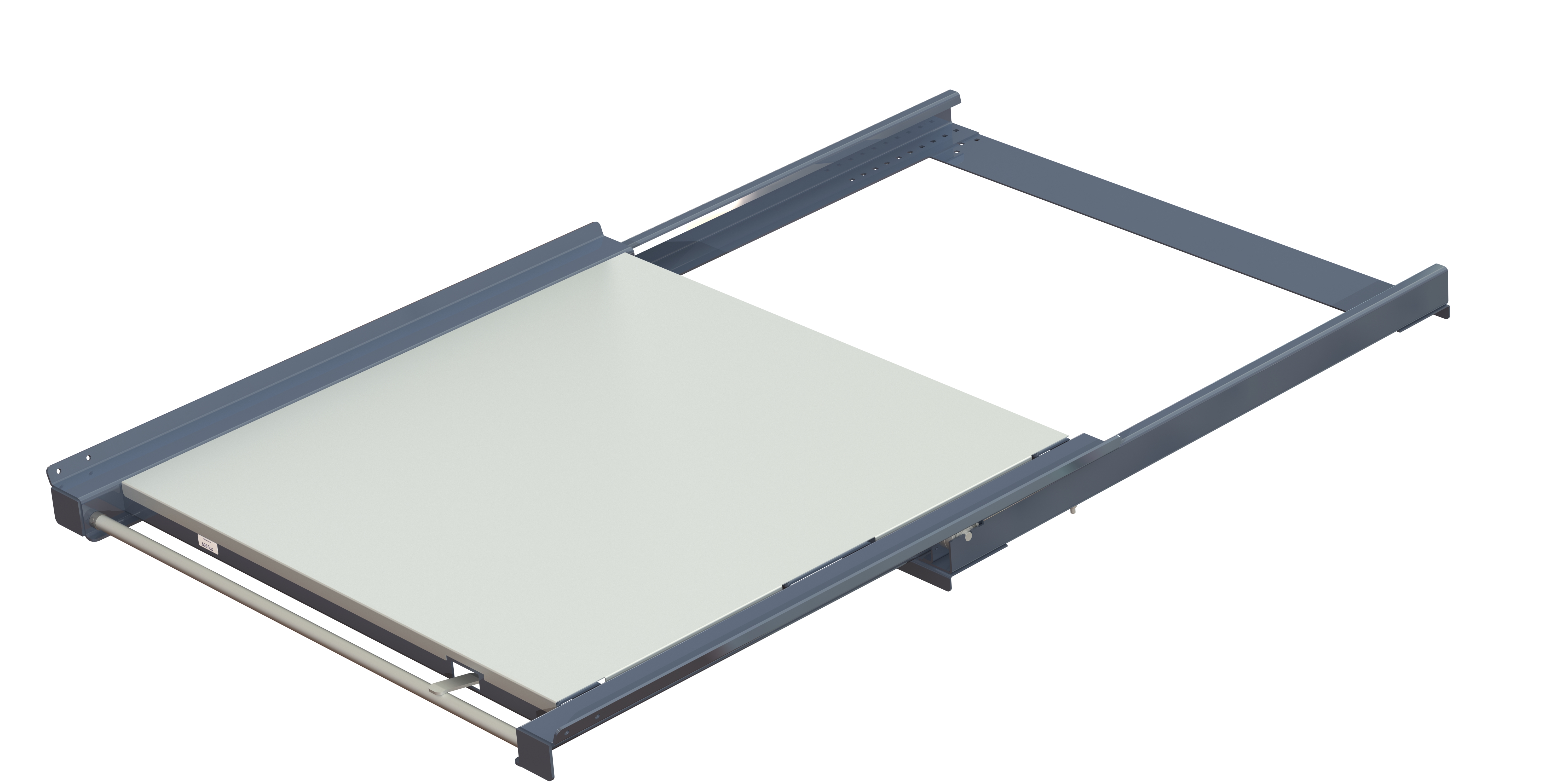 Utdragsenhet för pallställ 70% utdrag 800 kg lastkapacitet frontmatad för ind-pall med stålhyllplan