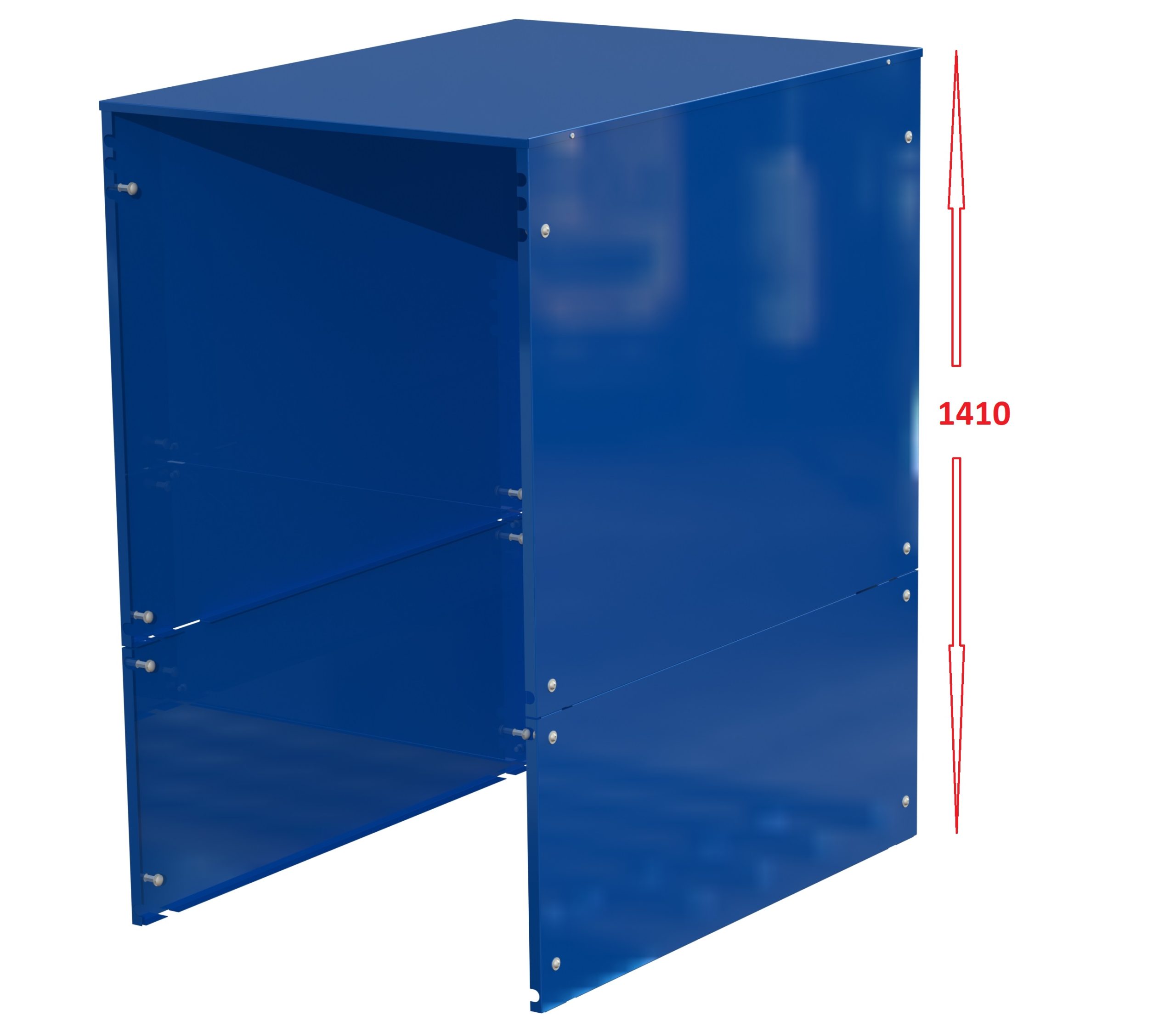Steel cladding for csu, short-side handled, 70% extension, 1560 mm, powder coated, sides, rear and top Steel cladding for csu, short-side handled, 70% extension, 1560 mm, powder coated, sides, rear and top