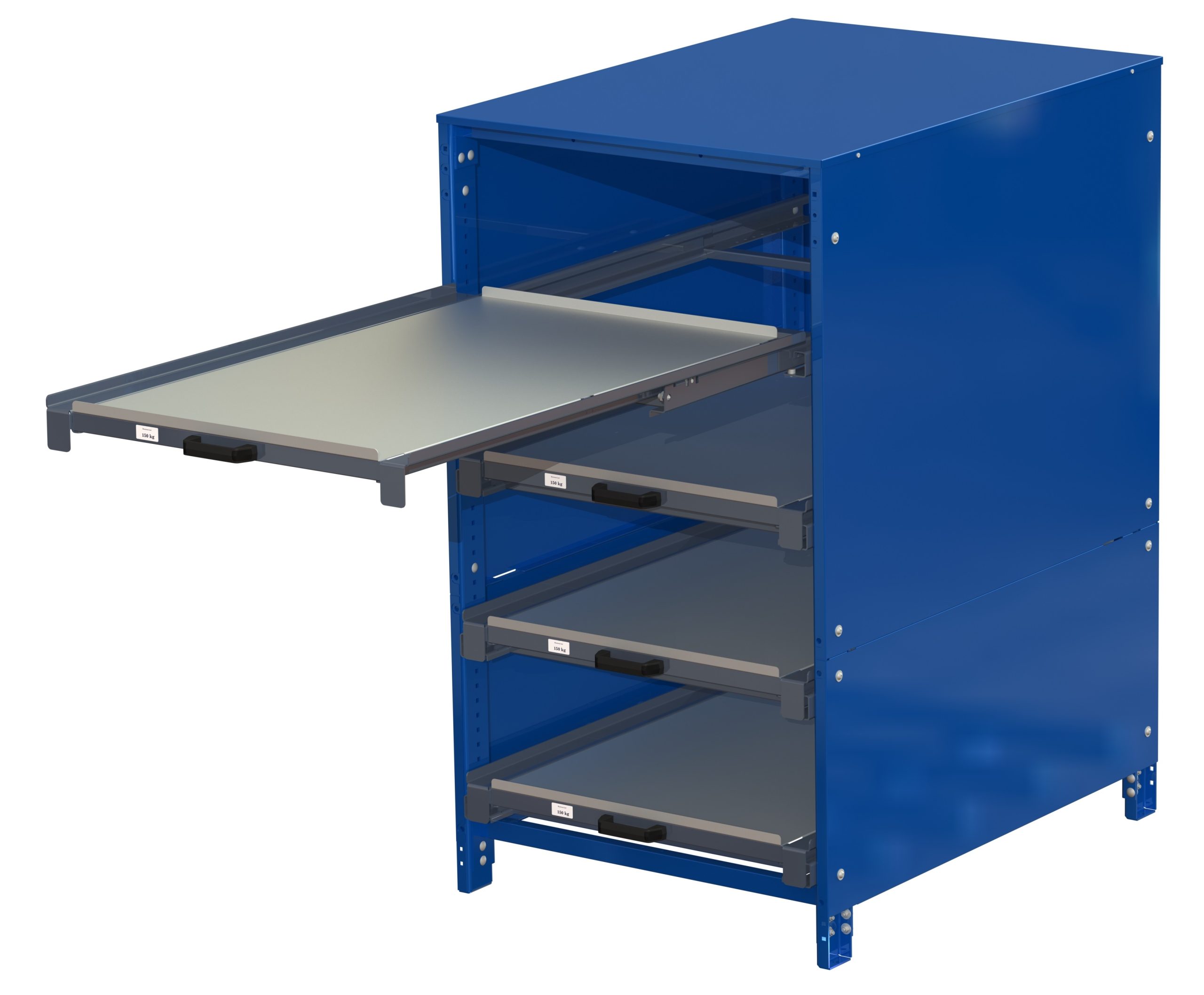 Steel cladding for csu, short-side handled, 70% extension, 1704 mm, powder coated, sides, rear and top - image 2
