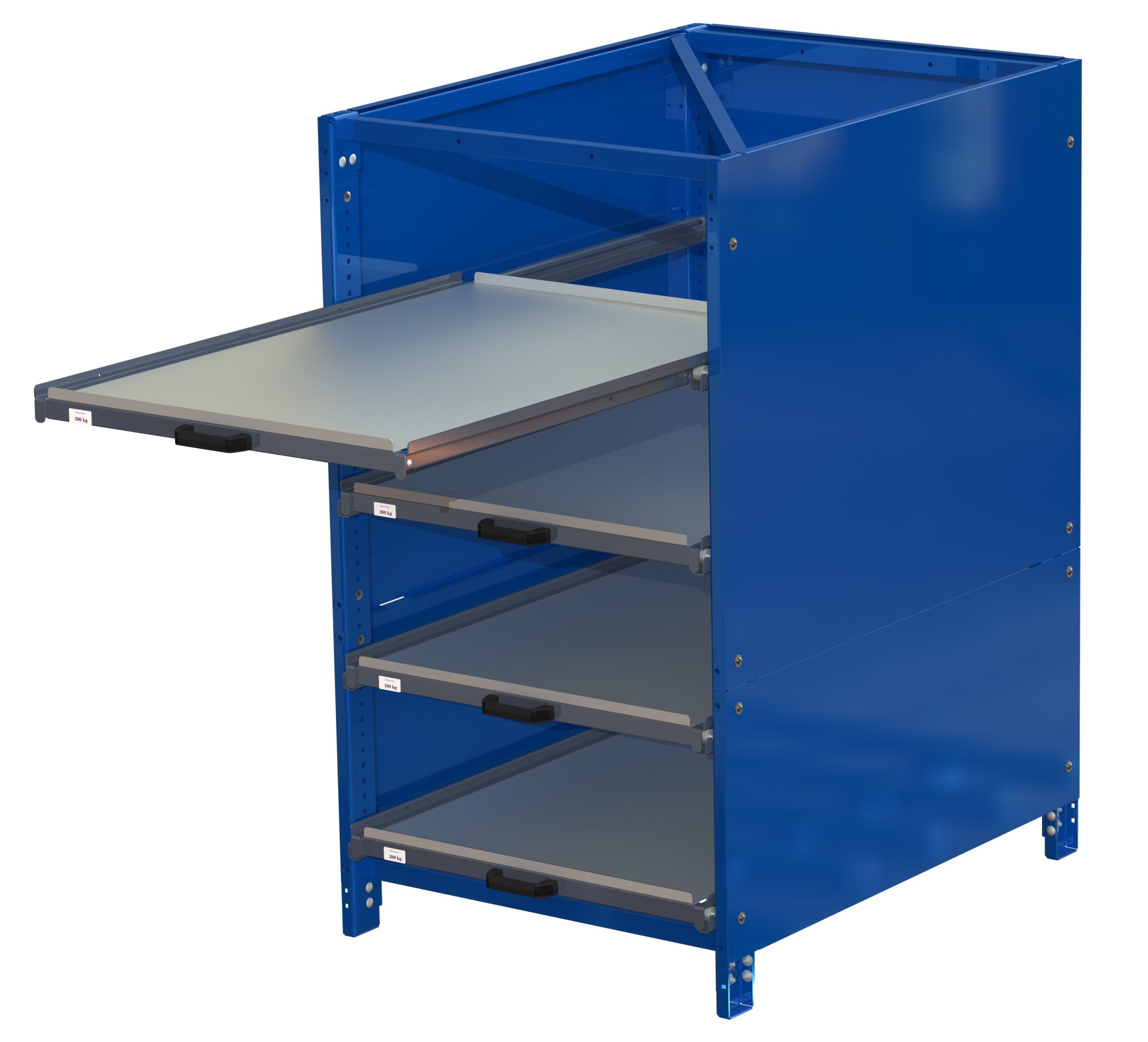 Steel cladding for csu, short-side handled, 70% extension, 1560 mm, powder coated, sides and rear - image 2