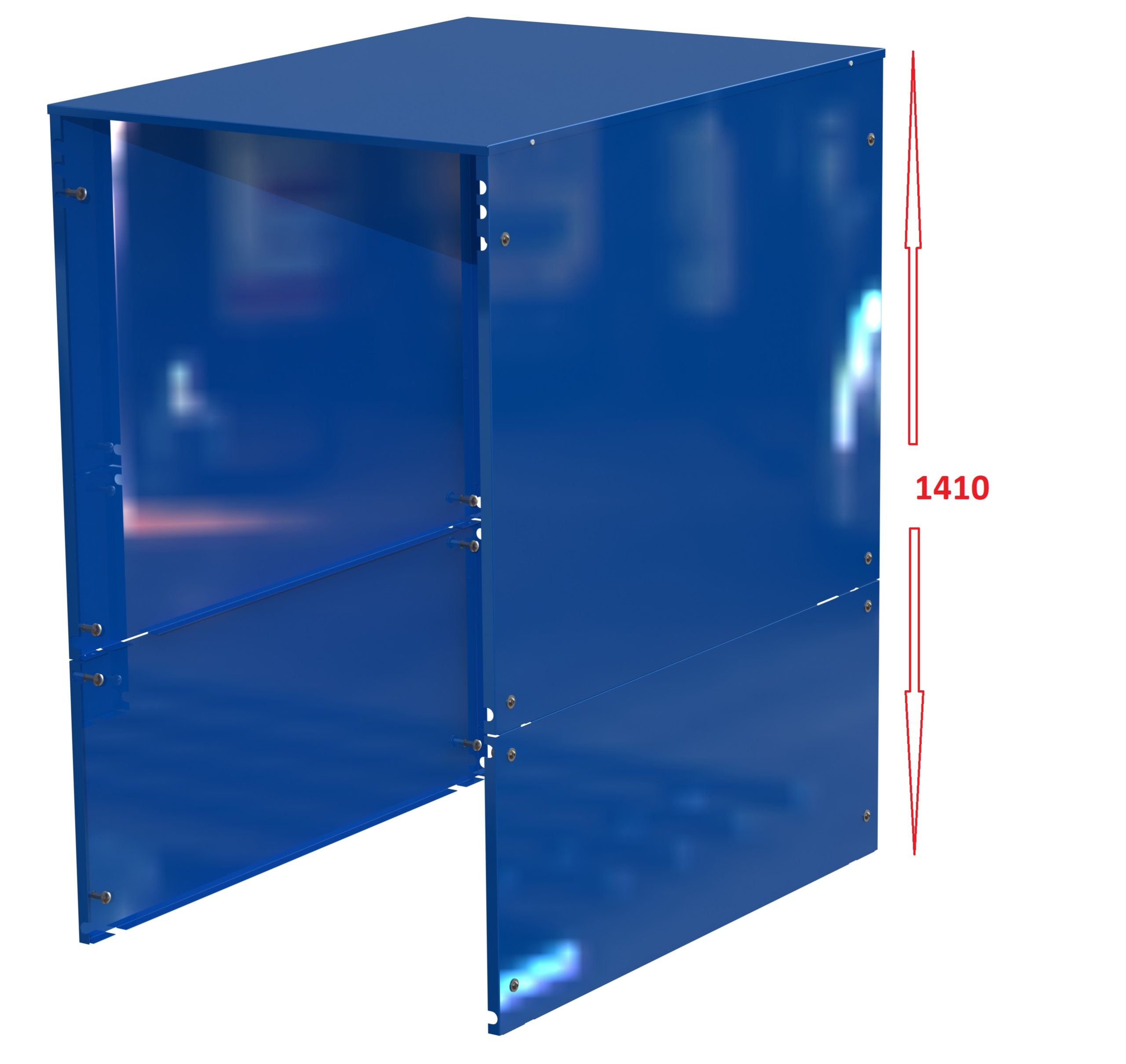 Steel cladding for csu two-way, short-side handled, 70% extension, 1560 mm, powder coated, sides and top Steel cladding for csu two-way, short-side handled, 70% extension, 1560 mm, powder coated, sides and top