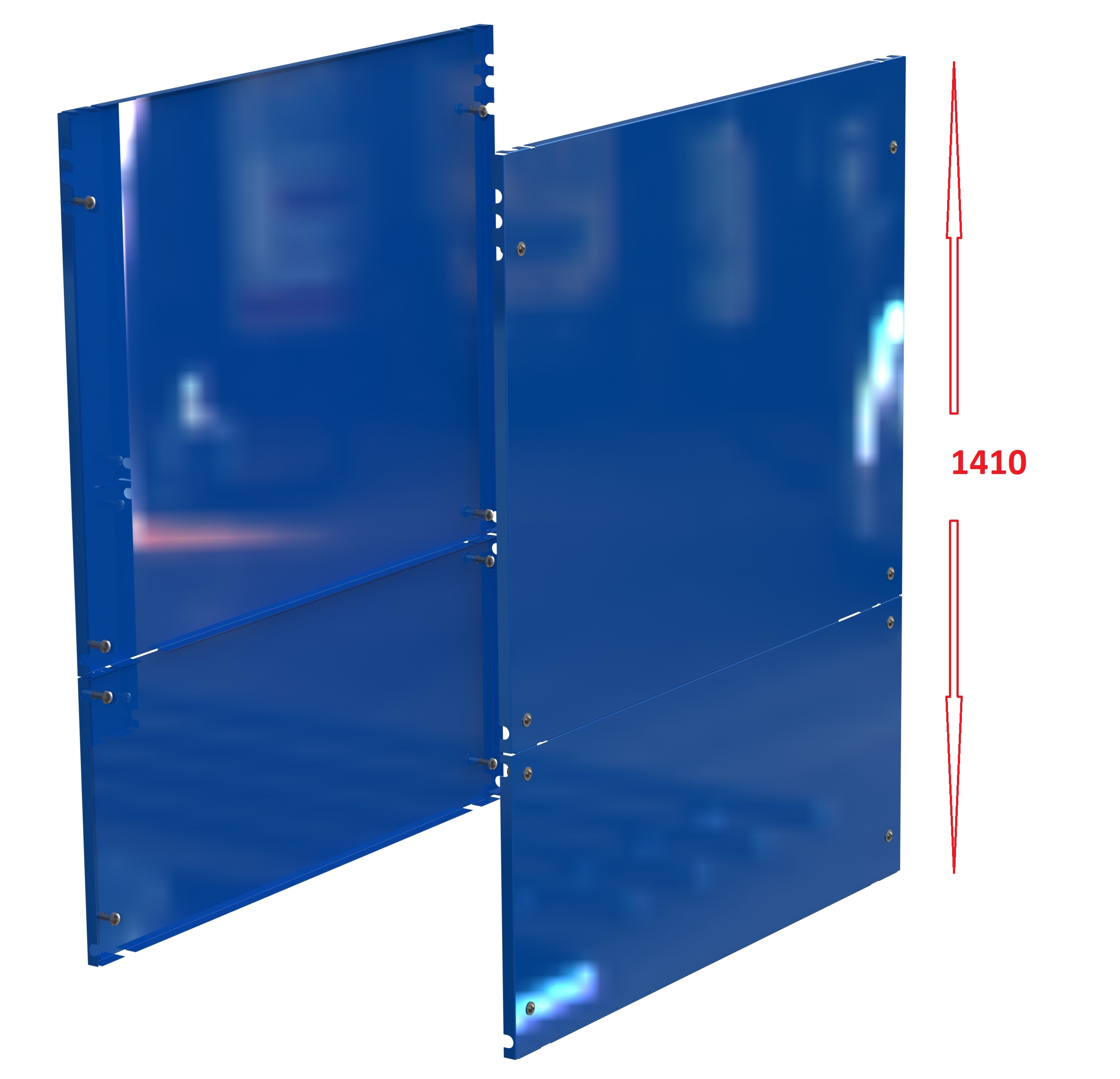 Steel cladding for csu two-way, short-side handled, 70% extension, 1560 mm, powder coated, sides Steel cladding for csu two-way, short-side handled, 70% extension, 1560 mm, powder coated, sides
