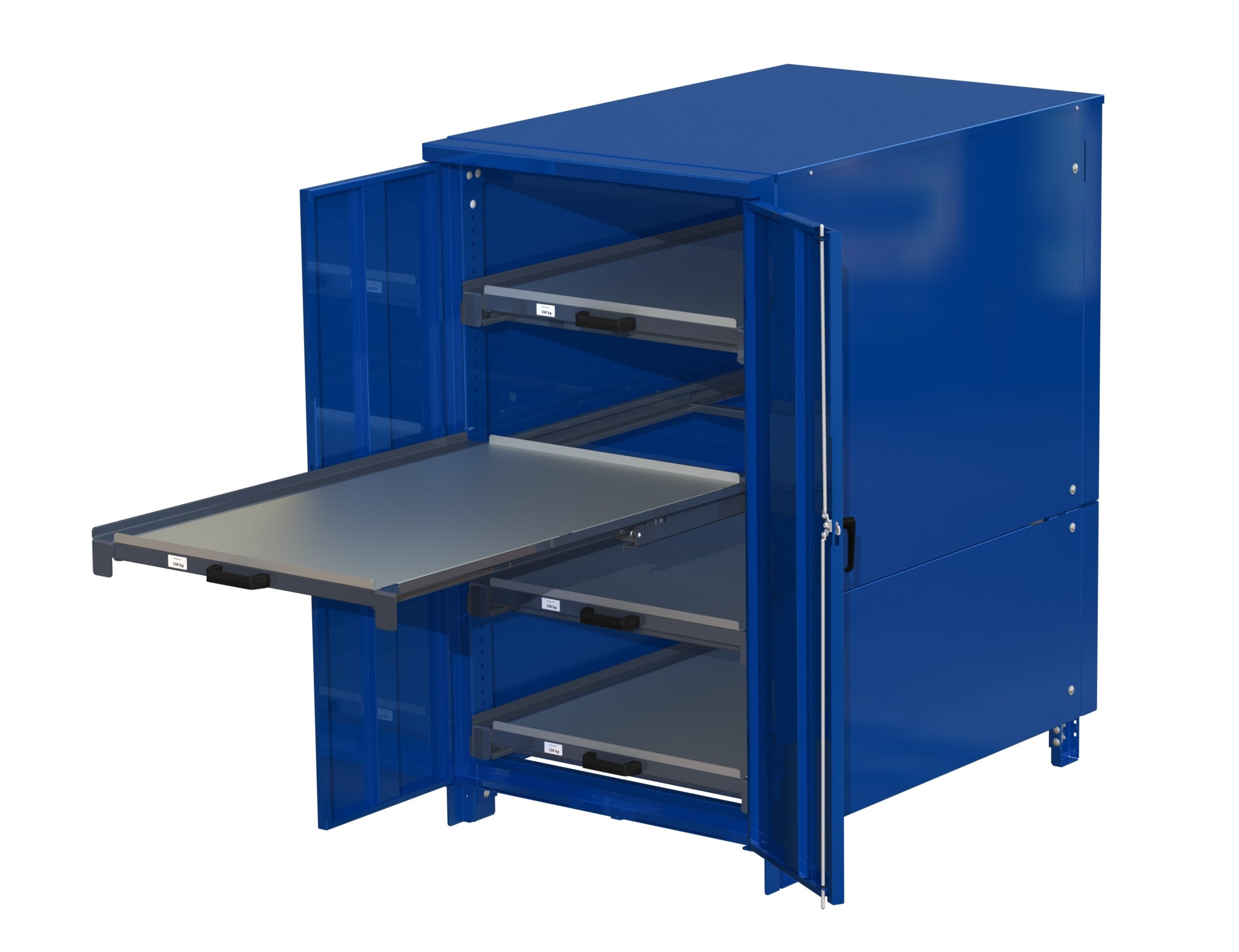 Double door for csu, ral 5010 blue, includes door frame and espagnolette lock - image 3 Double door for csu, ral 5010 blue, includes door frame and espagnolette lock - image 3