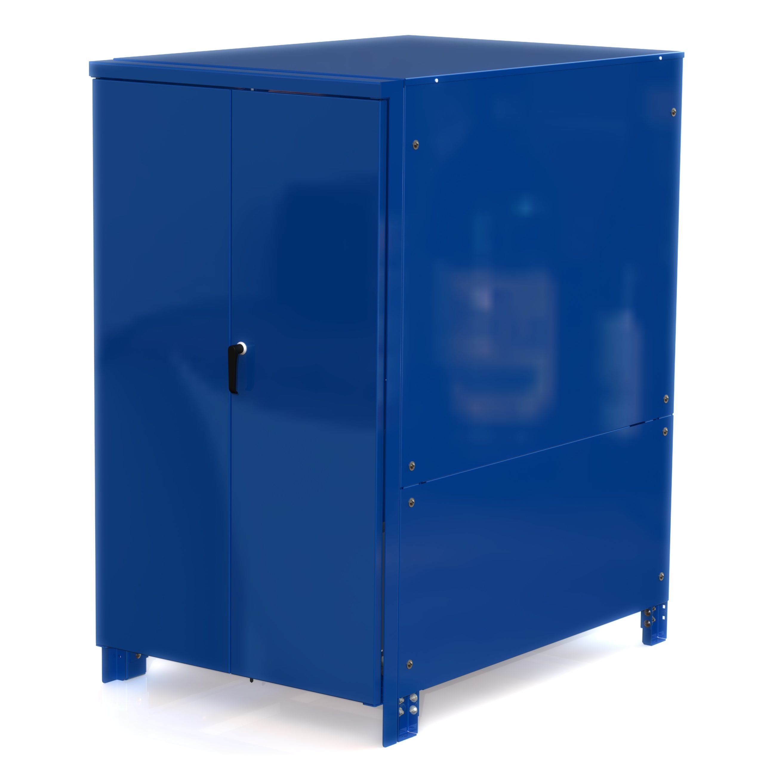 Double door for csu, ral 5010 blue, includes door frame and espagnolette lock - image 2 Double door for csu, ral 5010 blue, includes door frame and espagnolette lock - image 2