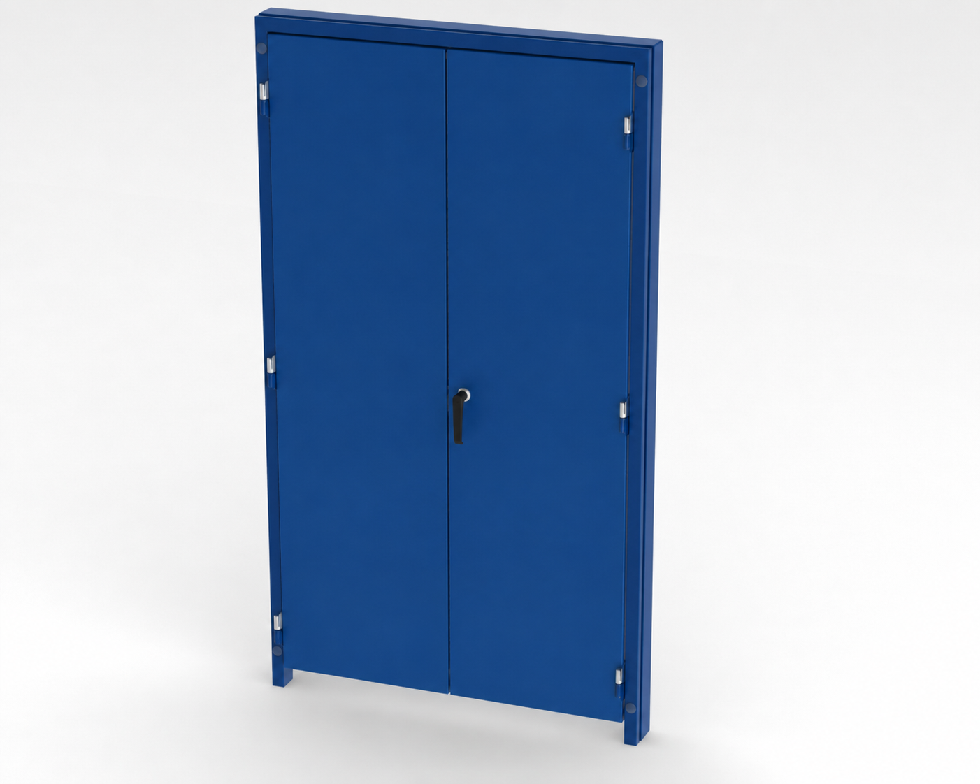 Double door for csu, ral 5010 blue, includes door frame and espagnolette lock Double door for csu, ral 5010 blue, includes door frame and espagnolette lock