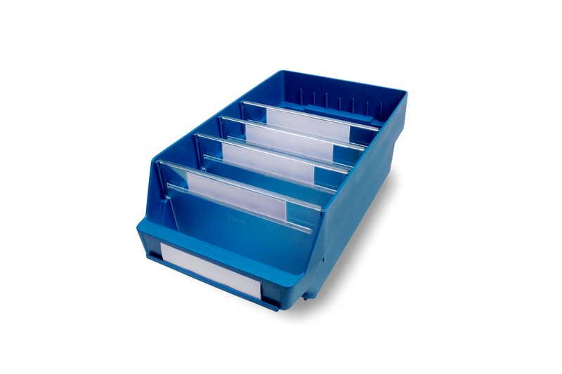 Component bin, 400 x 240 x 150 mm, blue, open front