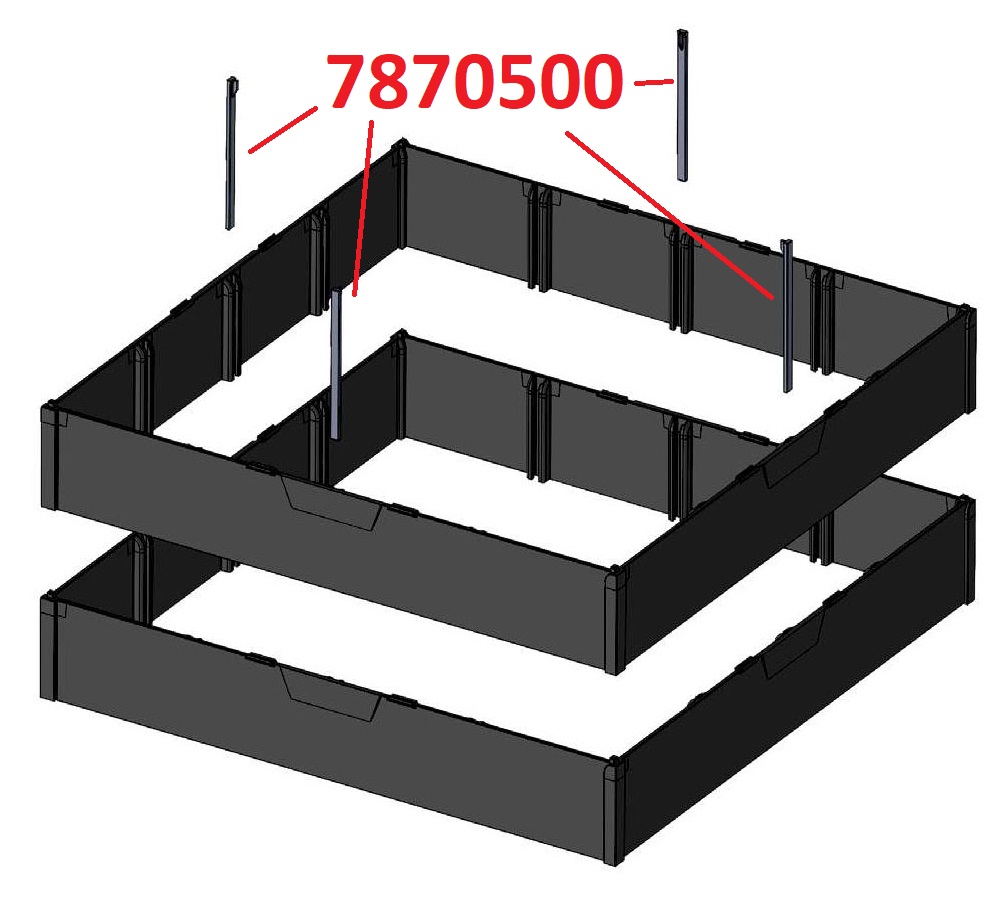 1 set of lockpins to build higher frames