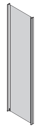 Trojka side panel in steel with mounting clips, zinc-plated Trojka side panel in steel with mounting clips, zinc-plated