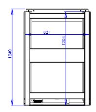 Modification 70% / 100%  lower part fits 1200 rack