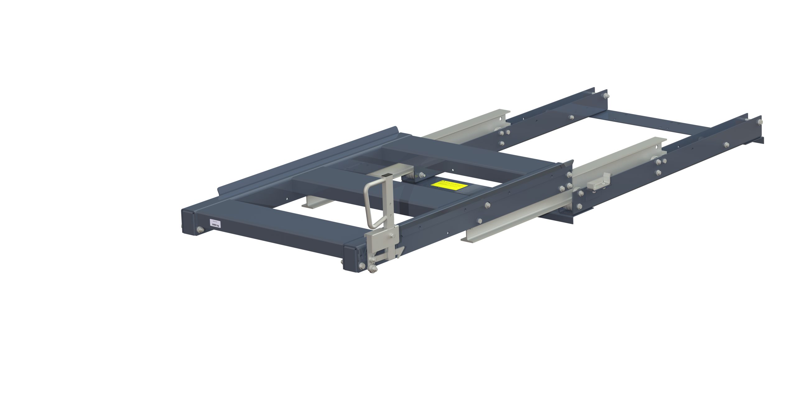 Pull-out unit for pallet rack with 100% extension ,1000 kg load capacity, front-loaded, short-side handled eur-pallet, easy action™ handle. H=330 mm Pull-out unit for pallet rack with 100% extension ,1000 kg load capacity, front-loaded, short-side handled eur-pallet, easy action™ handle. H=330 mm