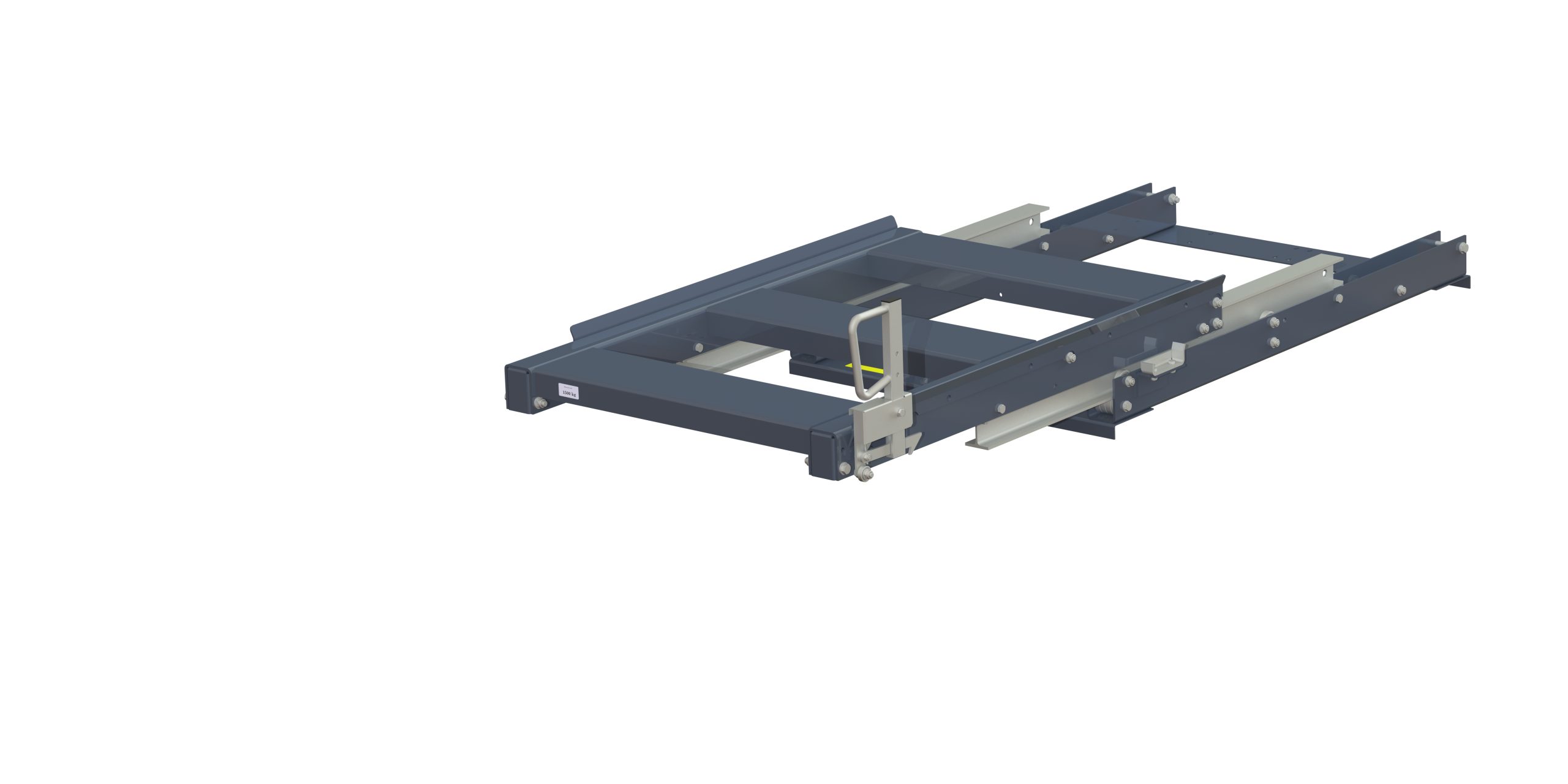 Pull-out unit for pallet rack with 70% extension ,1500 kg load capacity, front-loaded, short-side handled eur-pallet, easy action™ handle. H=330 mm Pull-out unit for pallet rack with 70% extension ,1500 kg load capacity, front-loaded, short-side handled eur-pallet, easy action™ handle. H=330 mm