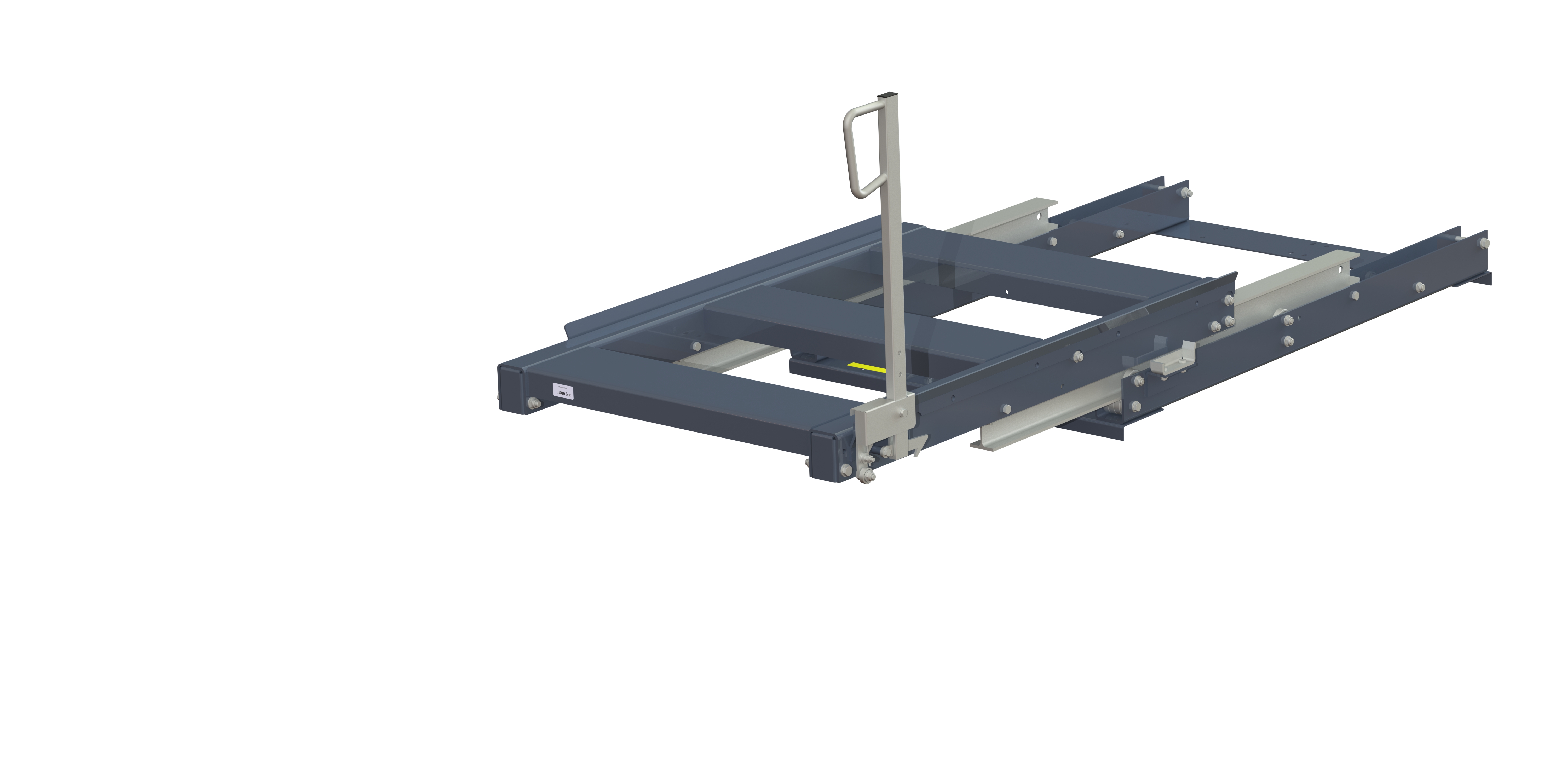 Pull-out unit for pallet rack with 100% extension ,1000 kg load capacity, rear-loaded, short-side handled eur-pallet, easy action™ handle. H=700 mm Pull-out unit for pallet rack with 100% extension ,1000 kg load capacity, rear-loaded, short-side handled eur-pallet, easy action™ handle. H=700 mm
