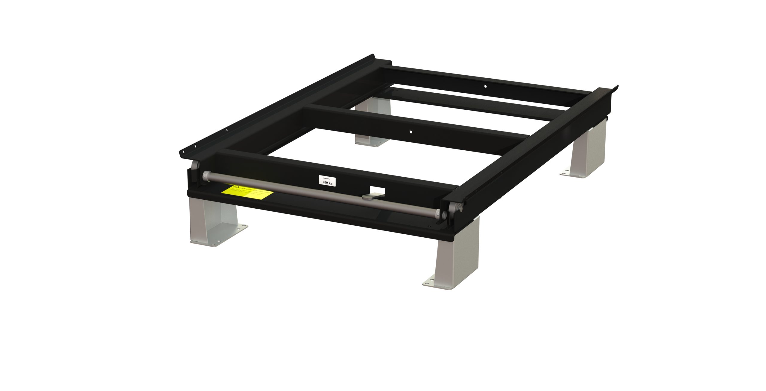 Galvanized steel feet for beam-mounted pull-out units, 150 mm height, along-mounted design - image 2