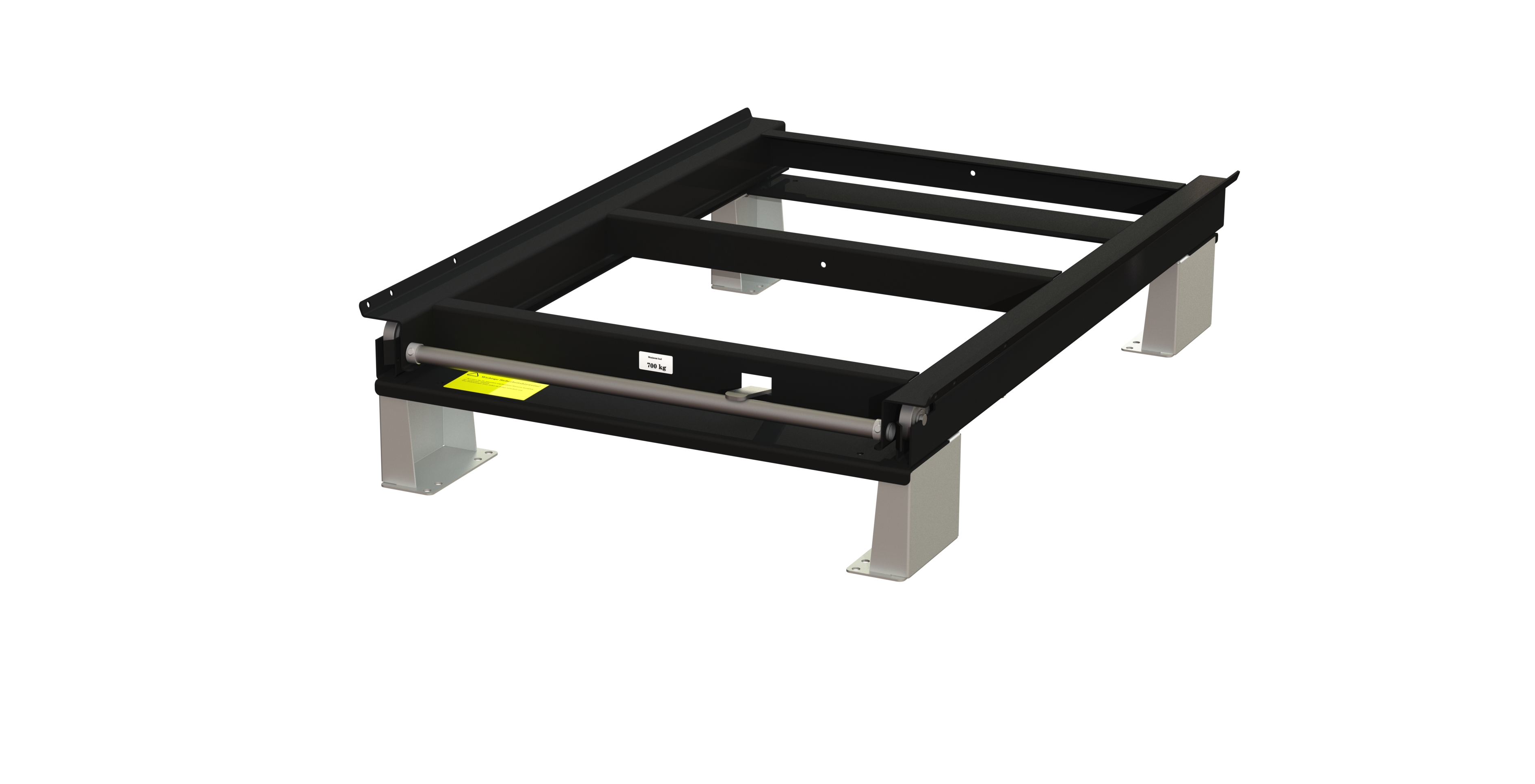 Galvanized steel feet for beam-mounted pull-out units, 150 mm height, along-mounted design - image 2