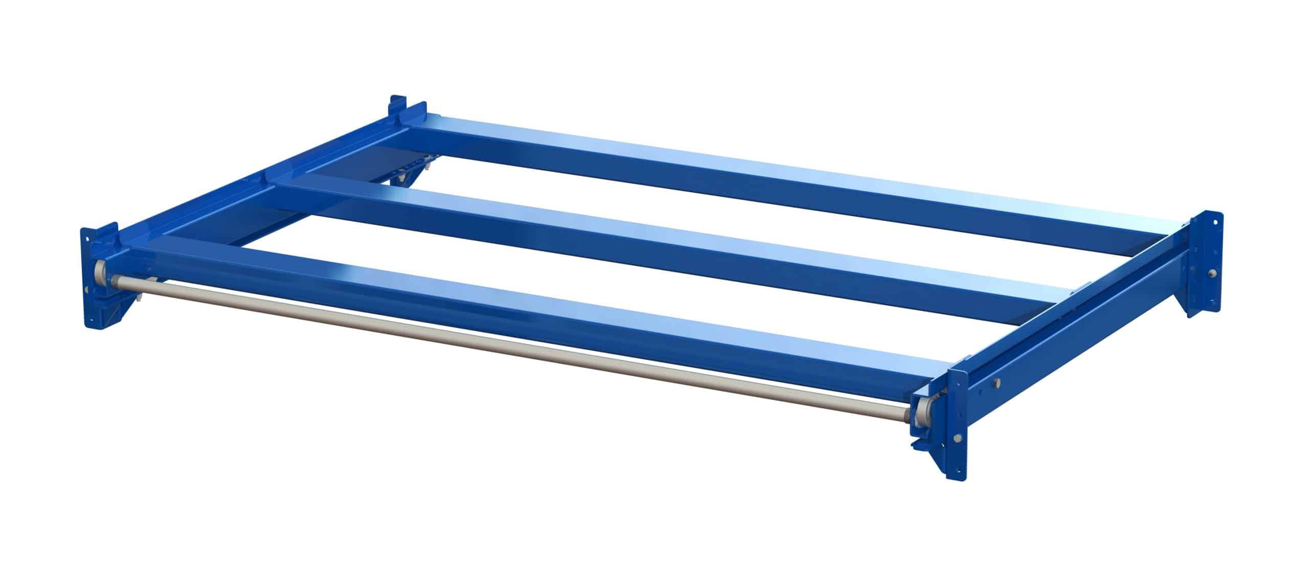 Wide upright-mounted pull-out unit, 600 kg, 70% extension, 1800 x 1200 mm, for long goods - image 2 Wide upright-mounted pull-out unit, 600 kg, 70% extension, 1800 x 1200 mm, for long goods - image 2